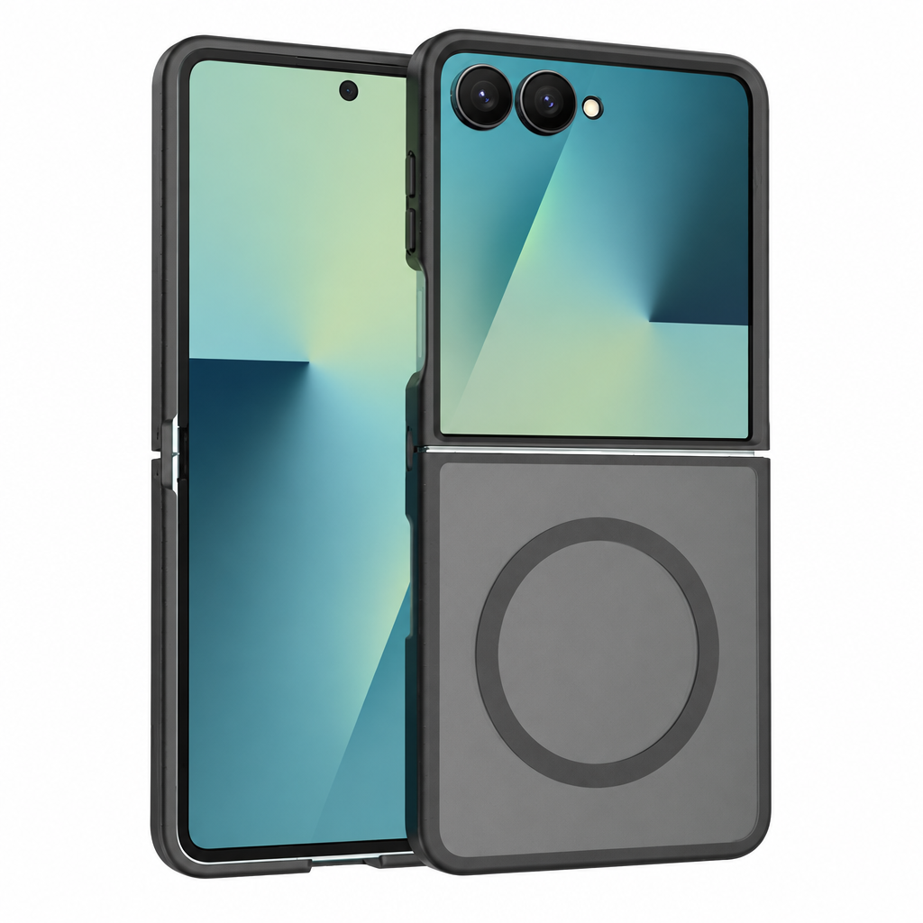 Magnetic Matte Case for Samsung Galaxy Z Flip7 and Z Flip6, Translucent TPU Anti-Fingerprint Folding Phone Cover