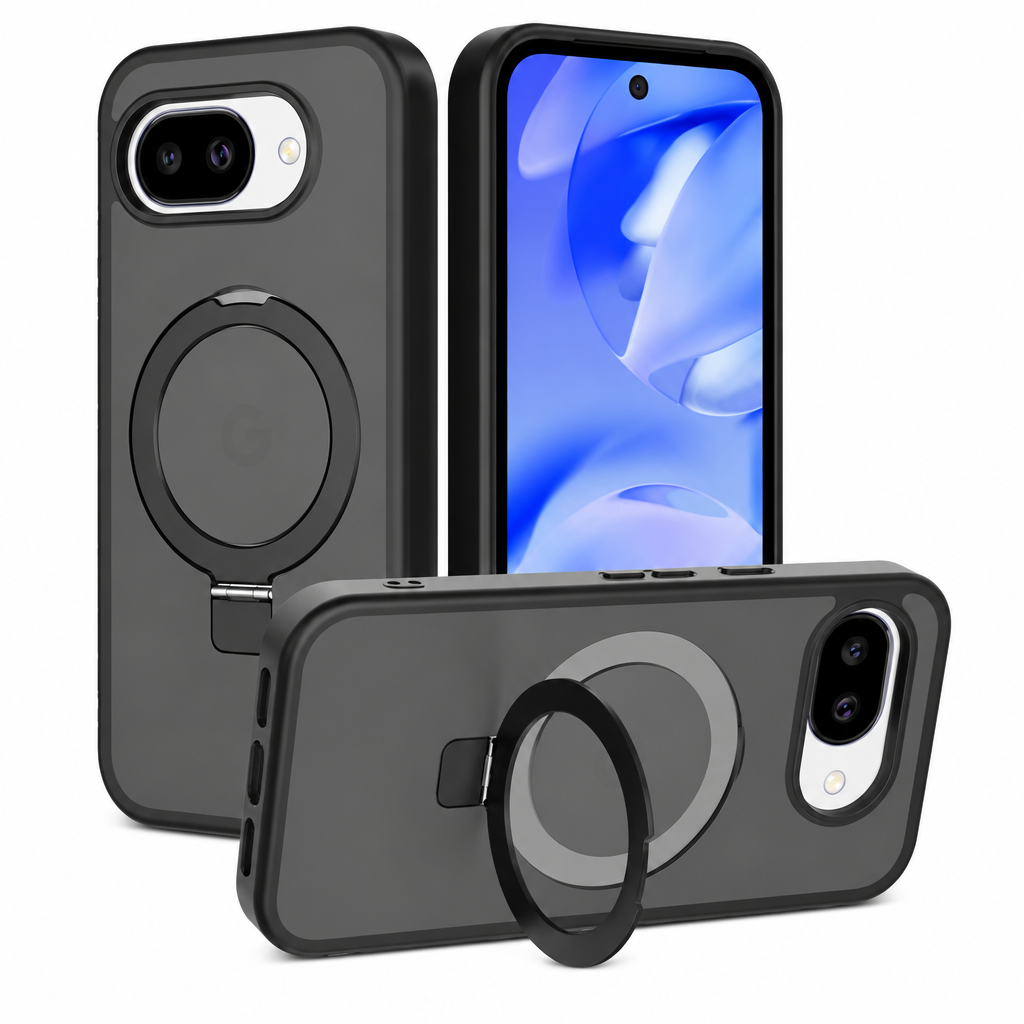 Magnetic Phone Case with Invisible Kickstand Compatible with Google Pixel, Anti-Fall All-Inclusive TPU+PC Protective Cover
