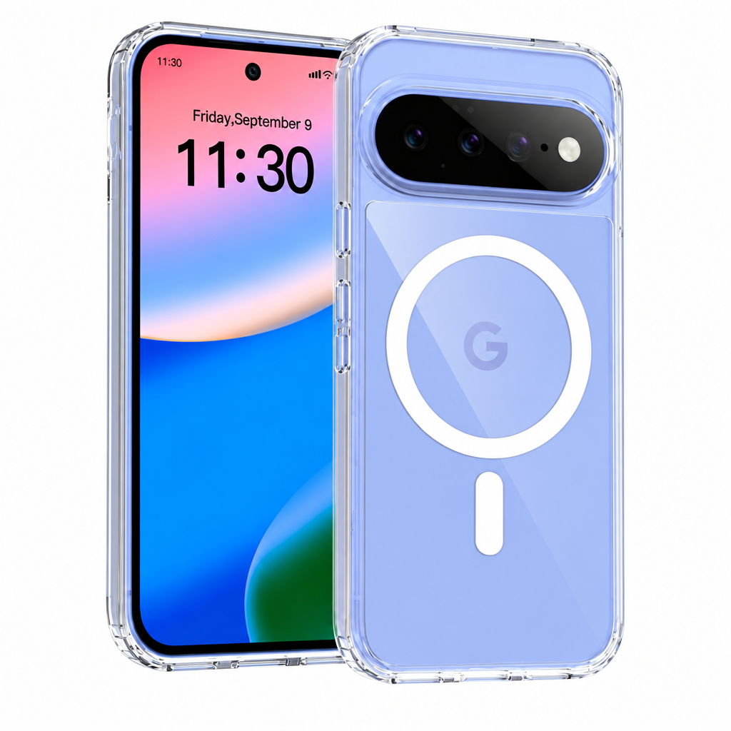 Magnetic Clear Phone Case for Google Pixel - Anti-Yellowing TPU Shockproof Protective Cover