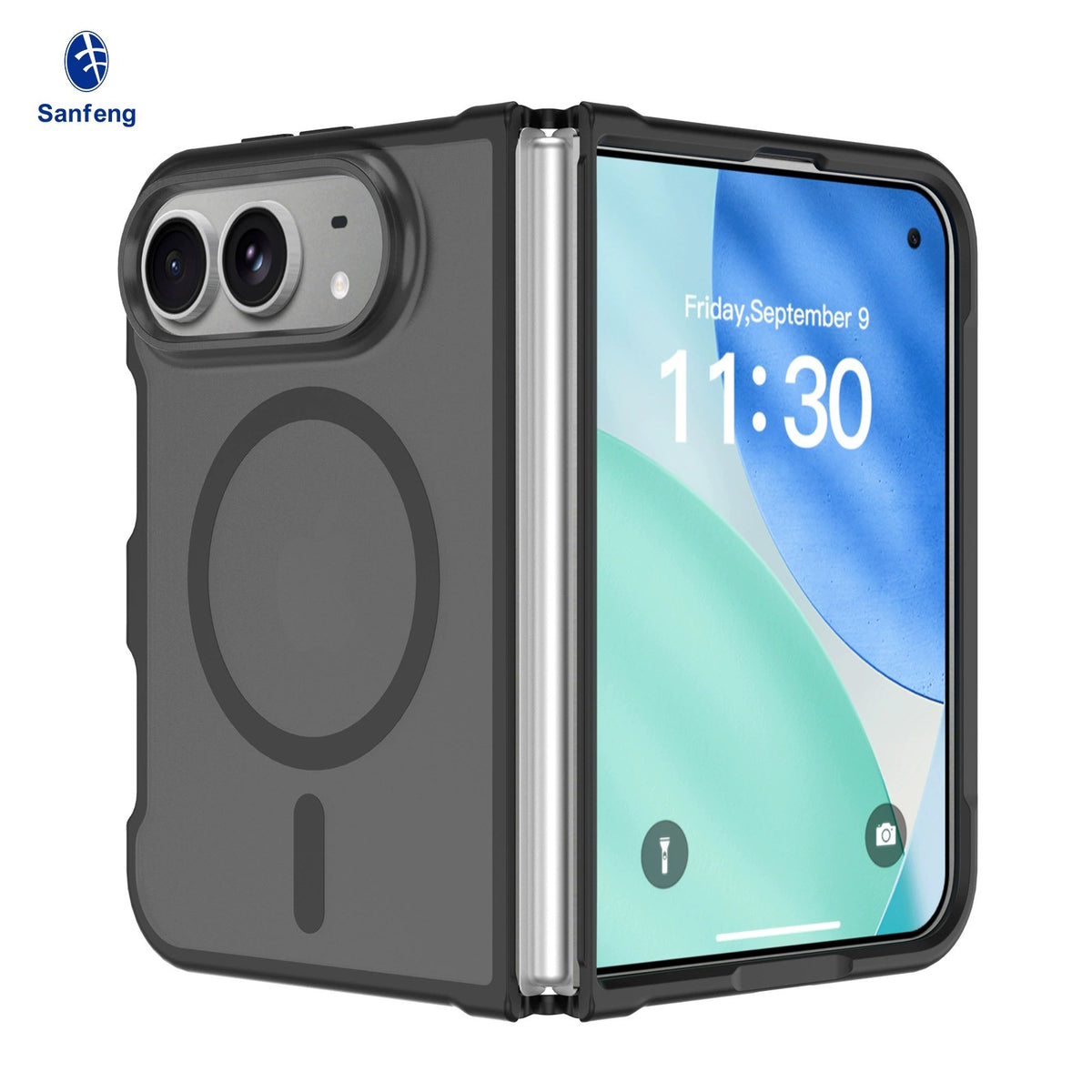 Cross-border Phone Case for iPhone 18 Fold, with Side Cover, Foldable Skin-feel 