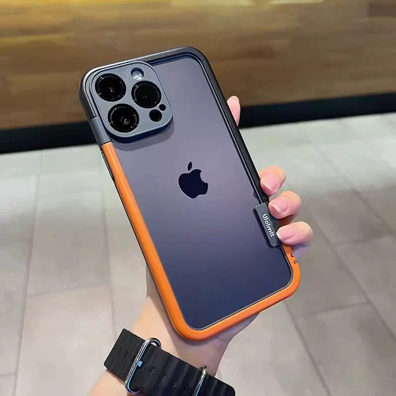 Silicone Contrast-frame Phone Case for iPhone 17/16/15, No-backplate Shockproof 