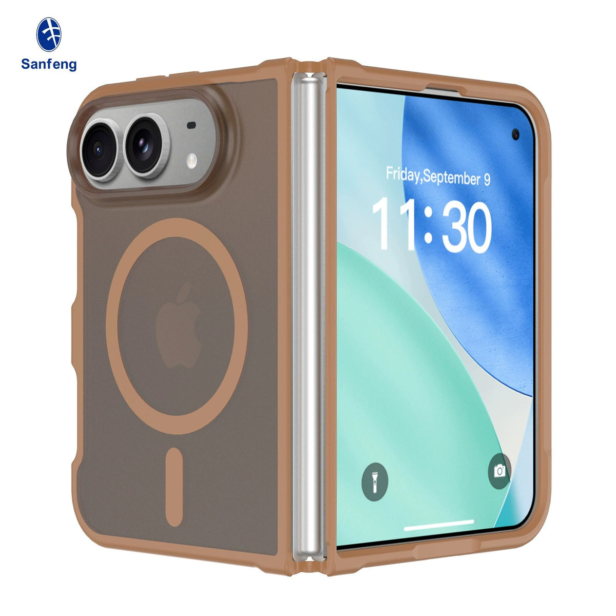 Cross-border Phone Case for iPhone 18 Fold, with Side Cover, Foldable Skin-feel 