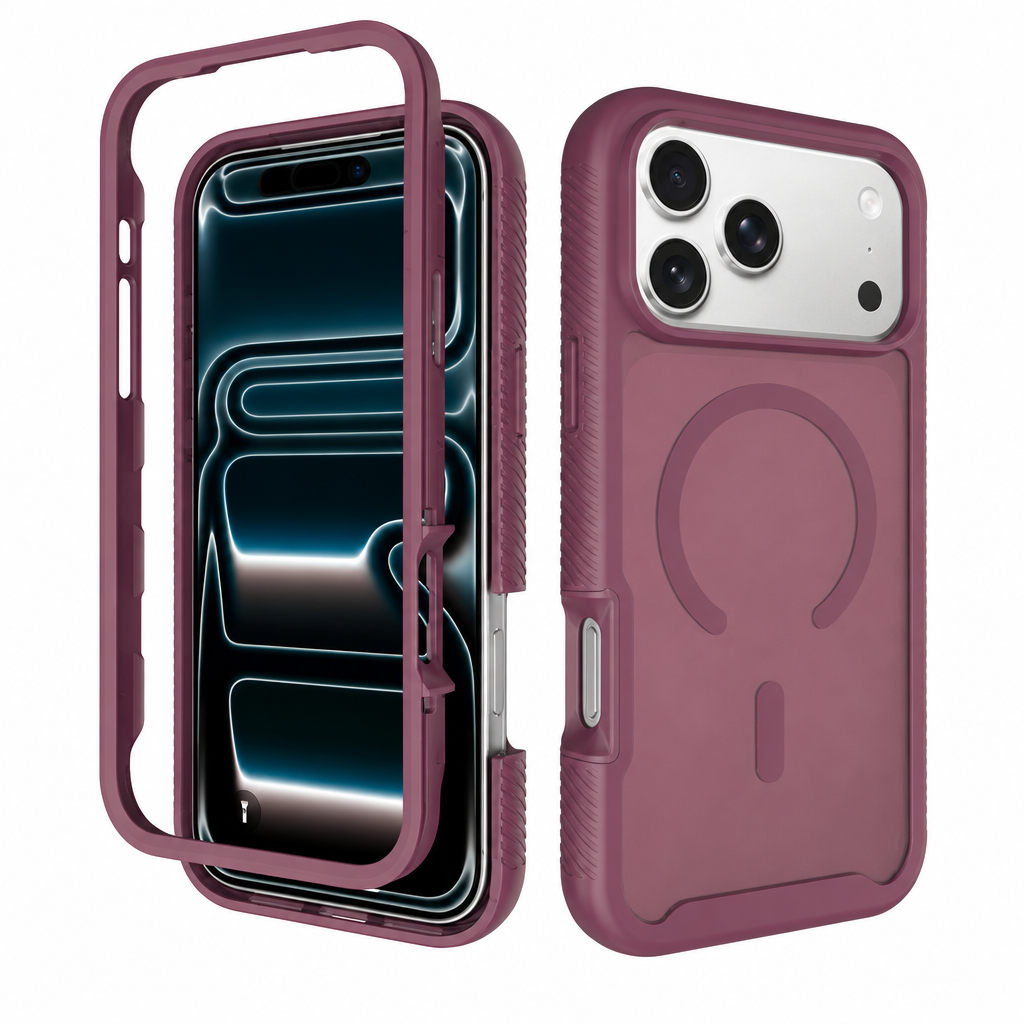 Magnetic Matte Semi-Transparent Skin-Feel Phone Case for iPhone, Anti-Fingerprint Anti-Drop Silicone Protective Cover