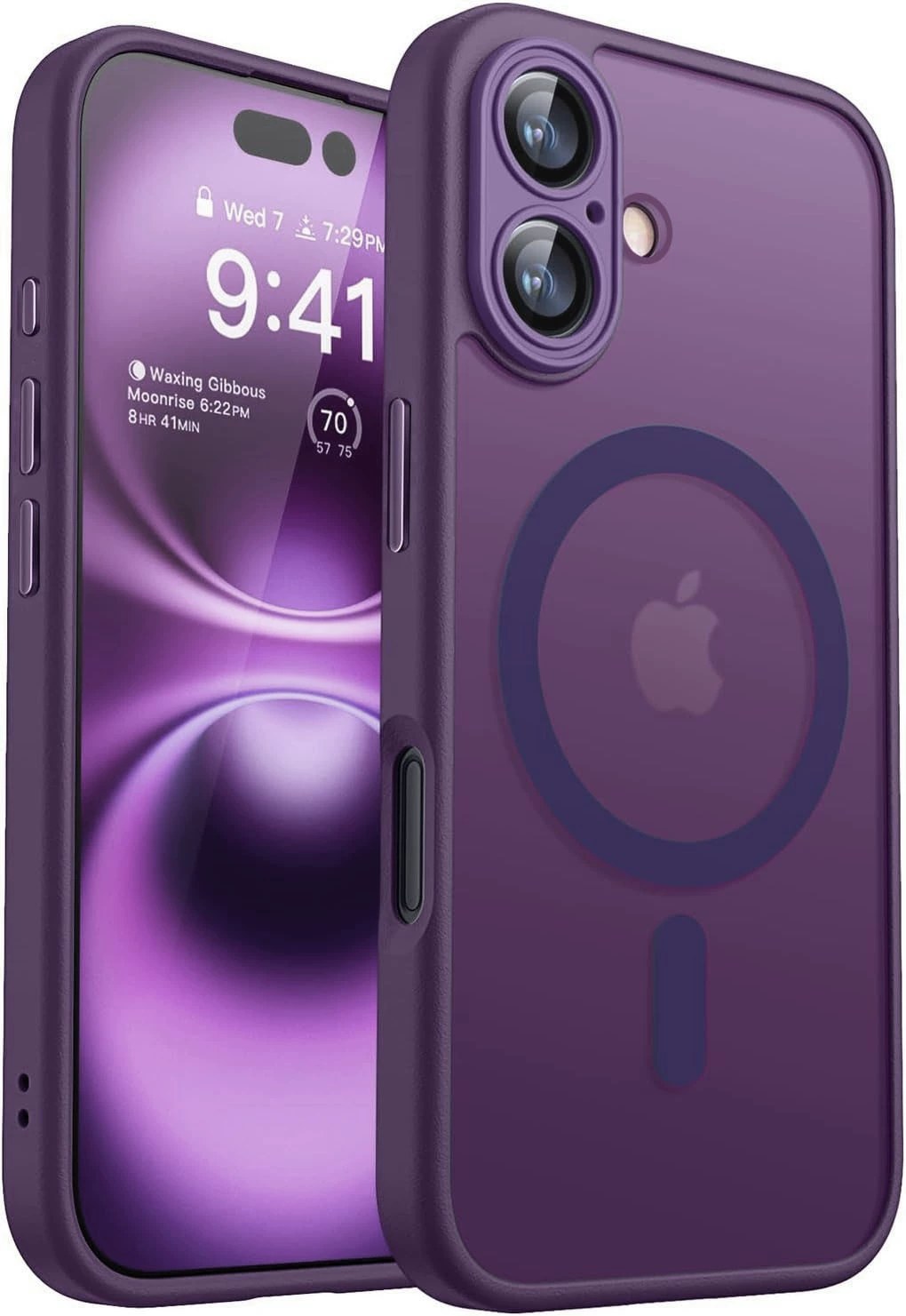 Magnetic Semi-transparent Phone Case for iPhone 17 / 16 / 18 Pro Max, Sprayed Fr