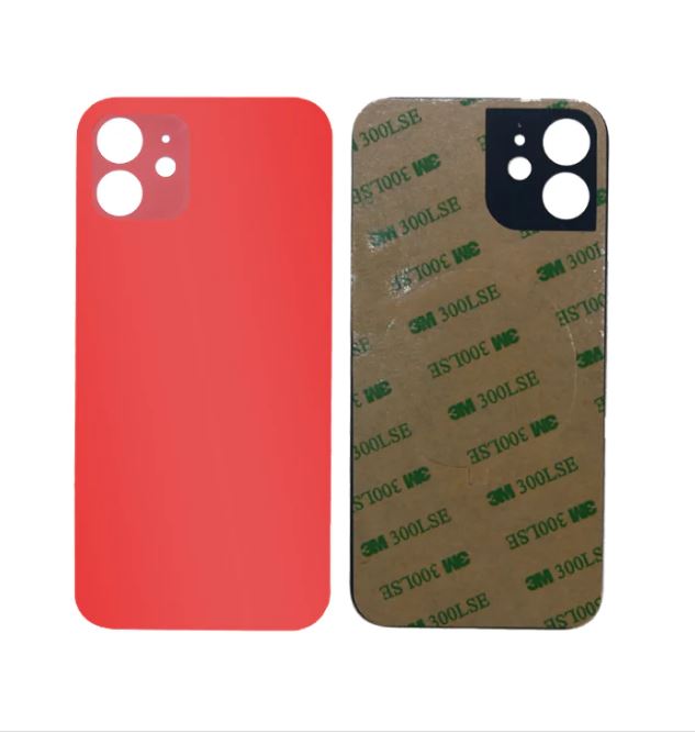 Back Glass Replacement with Adhesive (Red) for iPhone 12 Mini