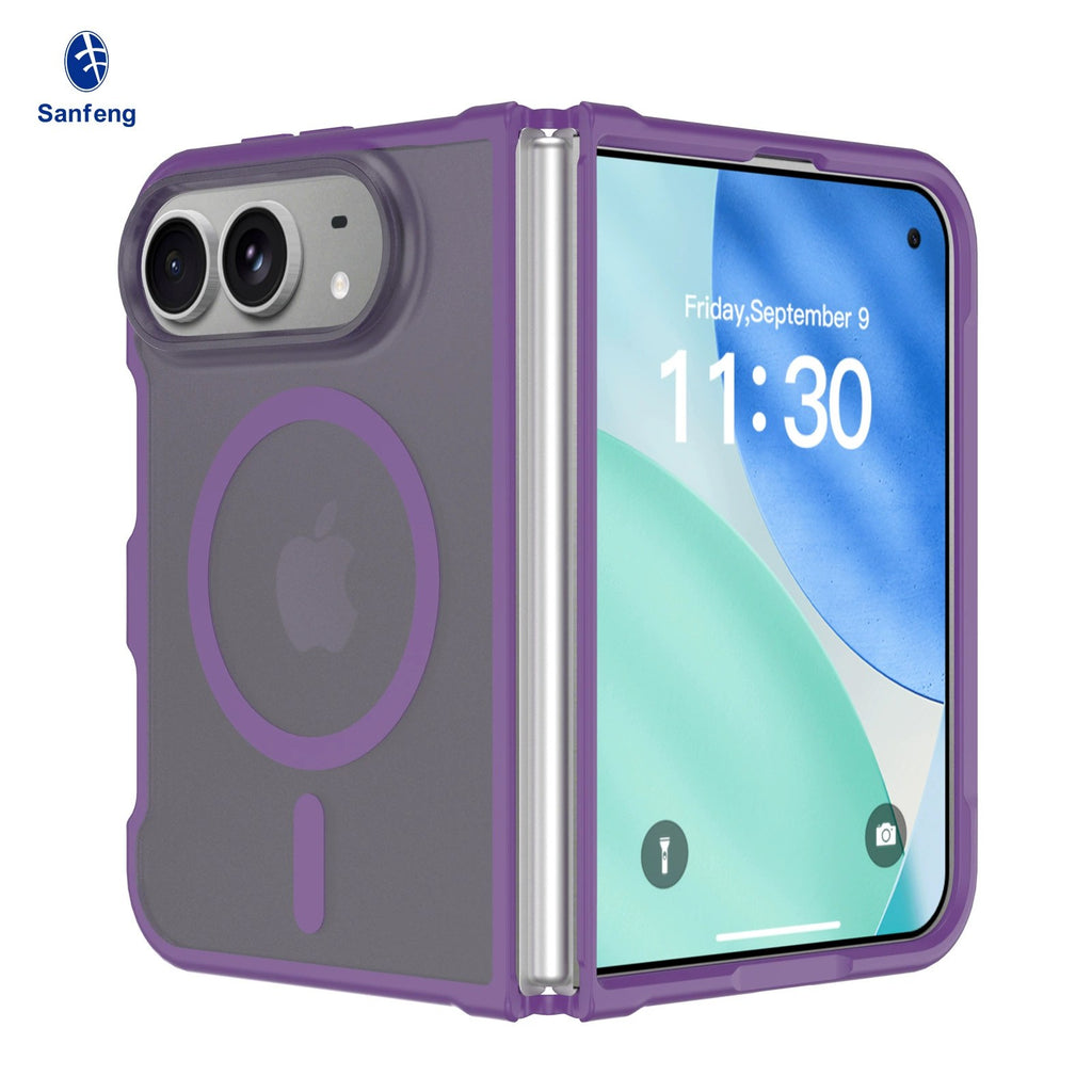 Magnetic Phone Case for iPhone 18 Duo / Fold, Skin-feel Shockproof Protective Co
