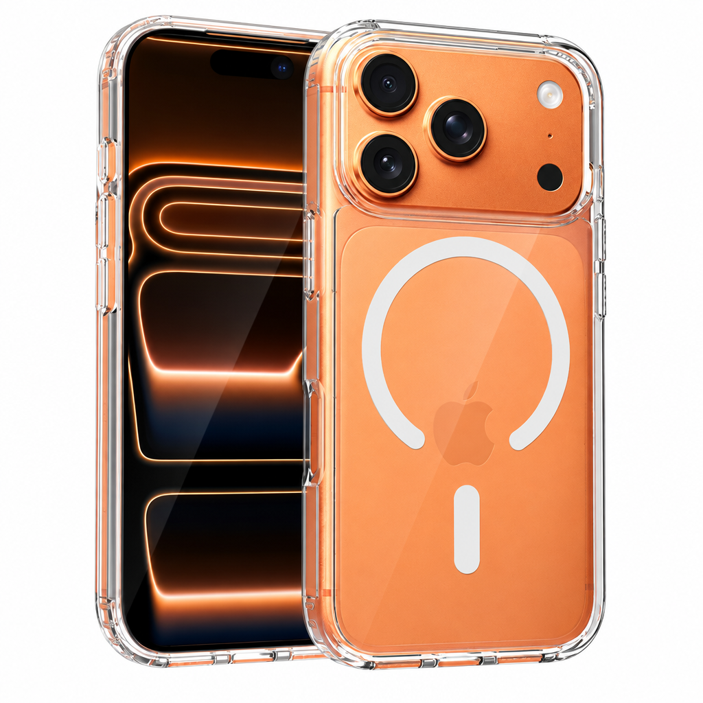 Magnetic Clear Case for iPhone 16 15 14 13 Pro Max - Slim Shockproof Anti-Scratch Transparent TPU Phone Cover