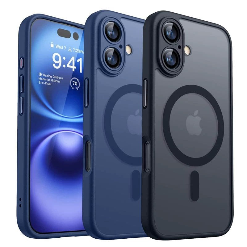 Magnetic Semi-transparent Phone Case for iPhone 17 / 16 / 18 Pro Max, Sprayed Fr