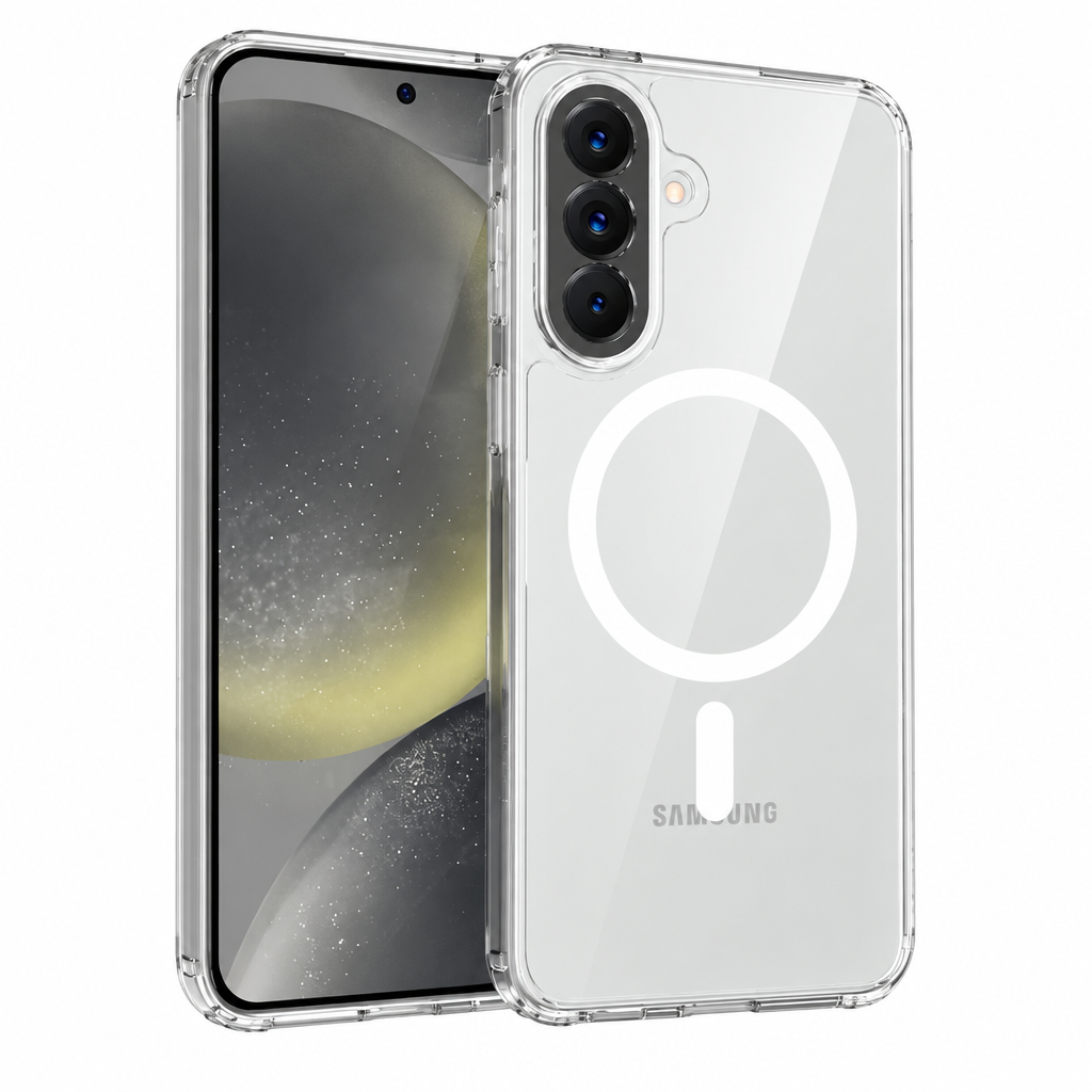 Clear Magnetic TPU Phone Case for Samsung Galaxy A56 A57 A37 A27 Anti-Drop Shockproof Protective Cover