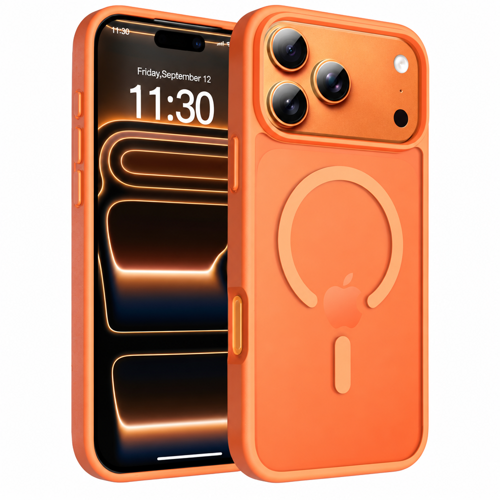 Sanfeng Magnetic TPU Matte Protective Phone Case for iPhone, Anti-Drop Shockproof Slim Cover
