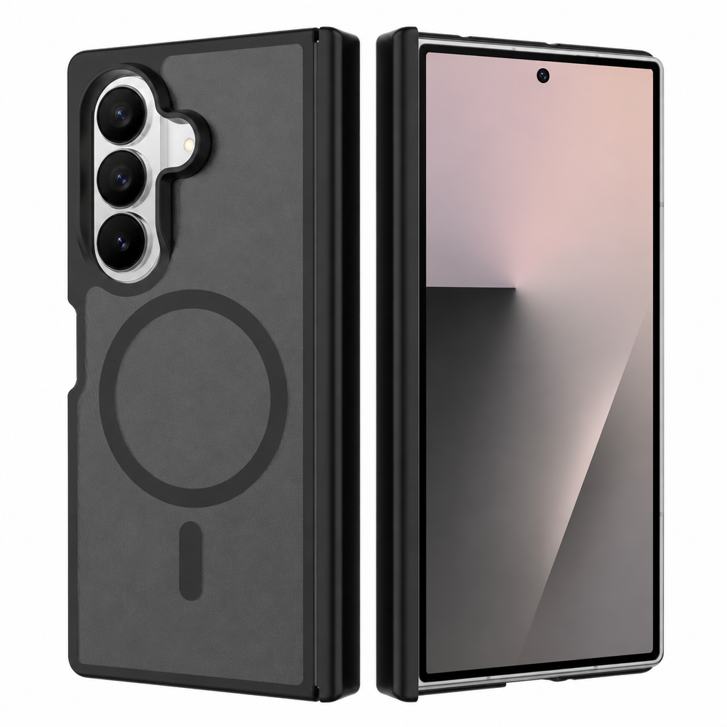 Magnetic Matte Phone Case for Samsung Galaxy Z Fold 8 / Z Fold 7, TPU Shockproof Protective Foldable Cover with Hinge Protection