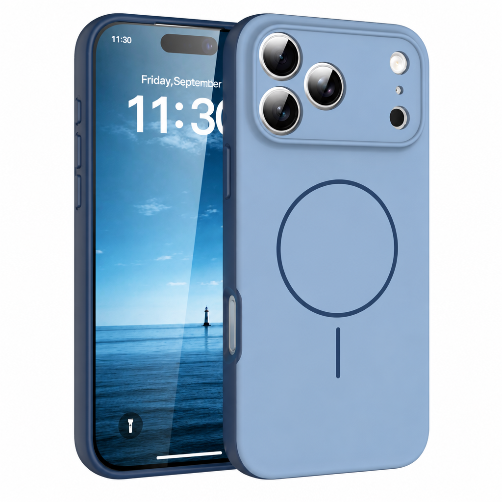 Dual-Color 2-in-1 Magnetic Phone Case for iPhone 17 16 15 Pro Max, Frosted Anti-Fall Protective Cover with Precision Cutouts