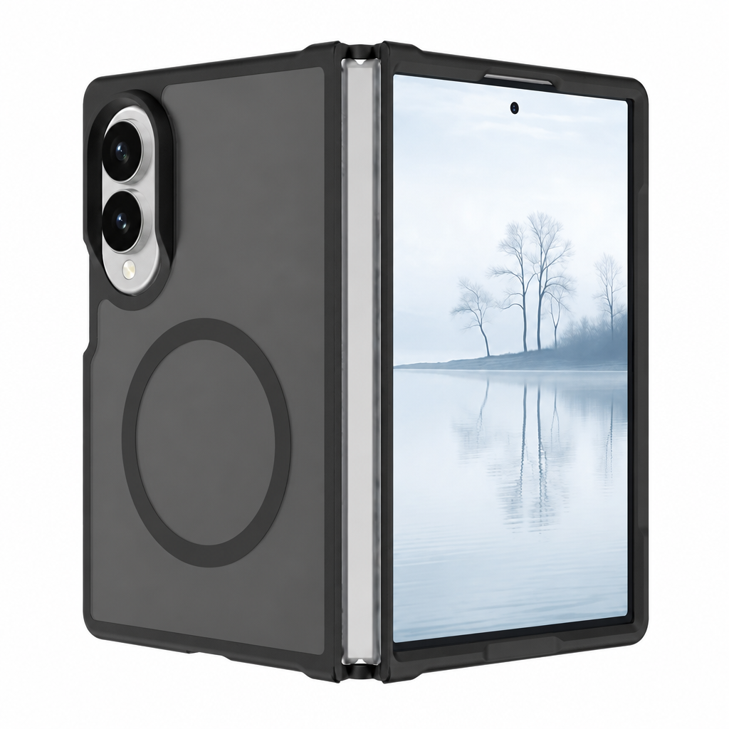 Sanfeng Magnetic Skin-Feel TPU Protective Phone Case for Samsung Z Fold Series - Slim Anti-Drop Foldable Cover