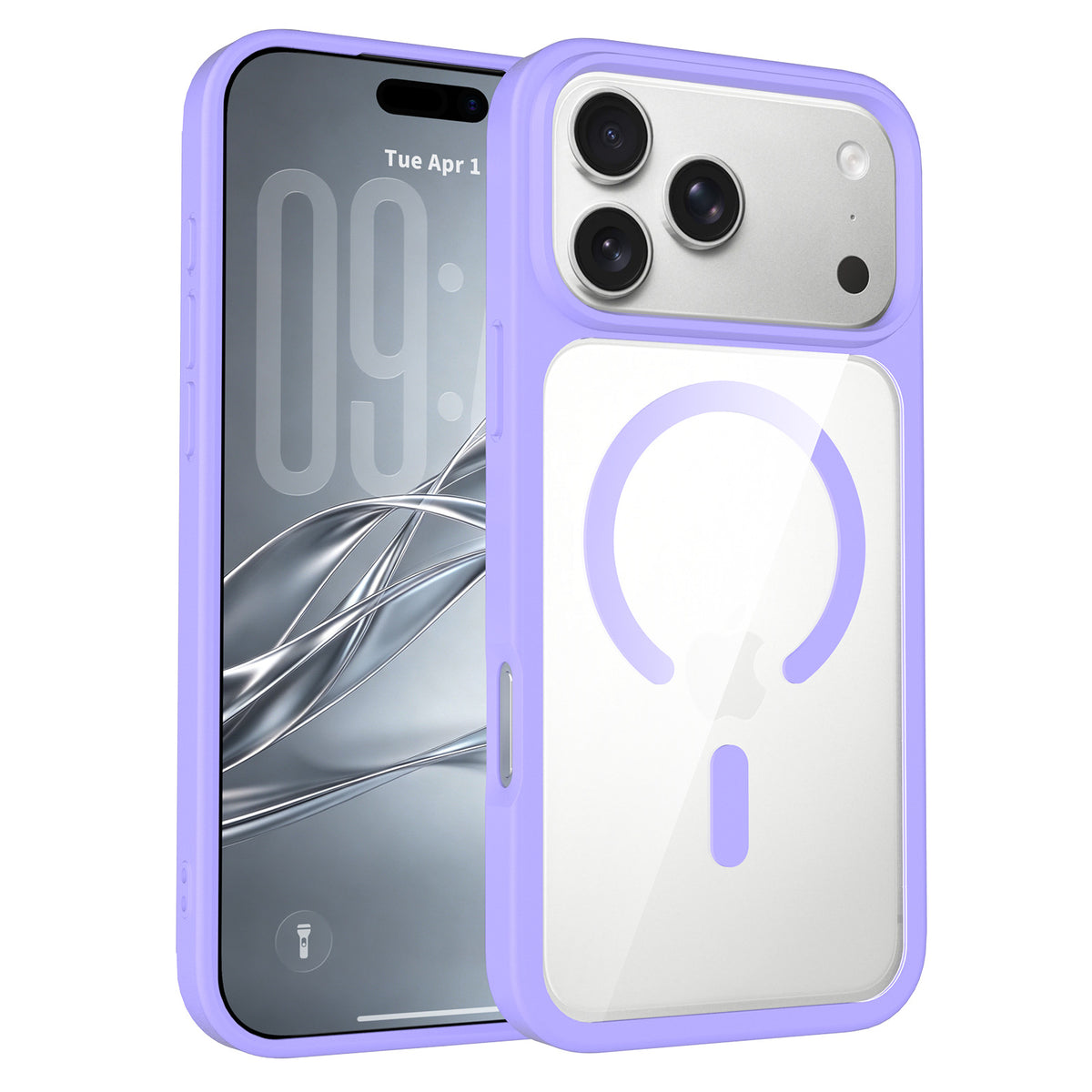 Sanfeng Skin-Feel Transparent Magnetic Phone Case, Anti-Fingerprint Shockproof Silicone Protective Cover