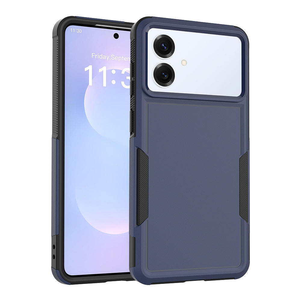 Shockproof Matte 2-in-1 Phone Case for Samsung Galaxy S25 S24 Series Dual Layer TPU PC Protective Cover