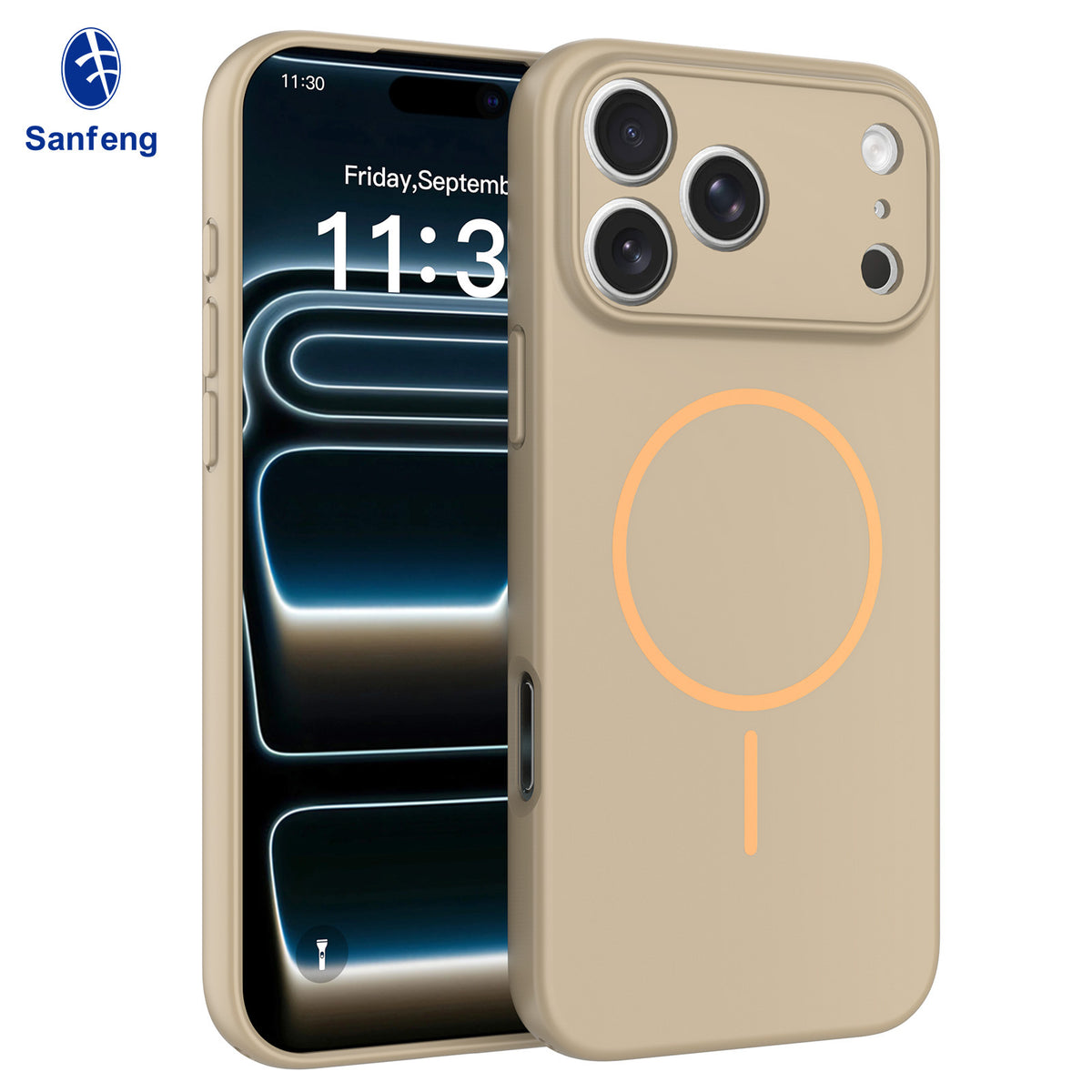 Matte Magnetic Full-Cover Silicone Protective Case with Lanyard Hole for iPhone 17 / 16 / 15 Series, Shockproof Anti-Drop Cover