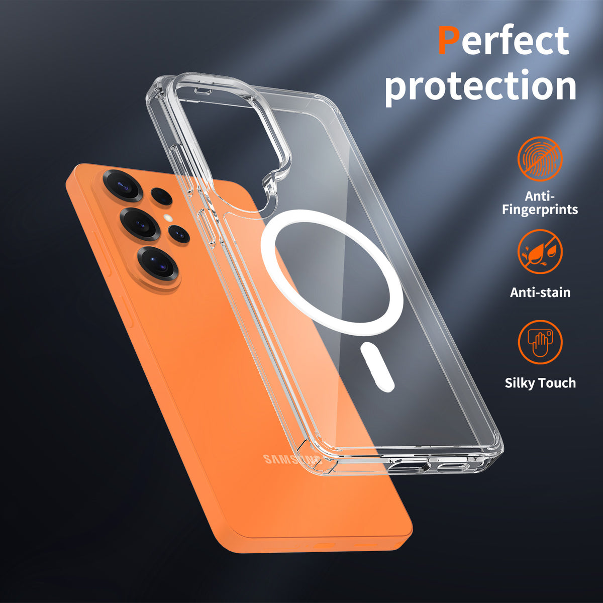 Ultra-Thin Transparent Soft TPU Protective Phone Case for Samsung, Minimalist Anti-Fall Clear Cover