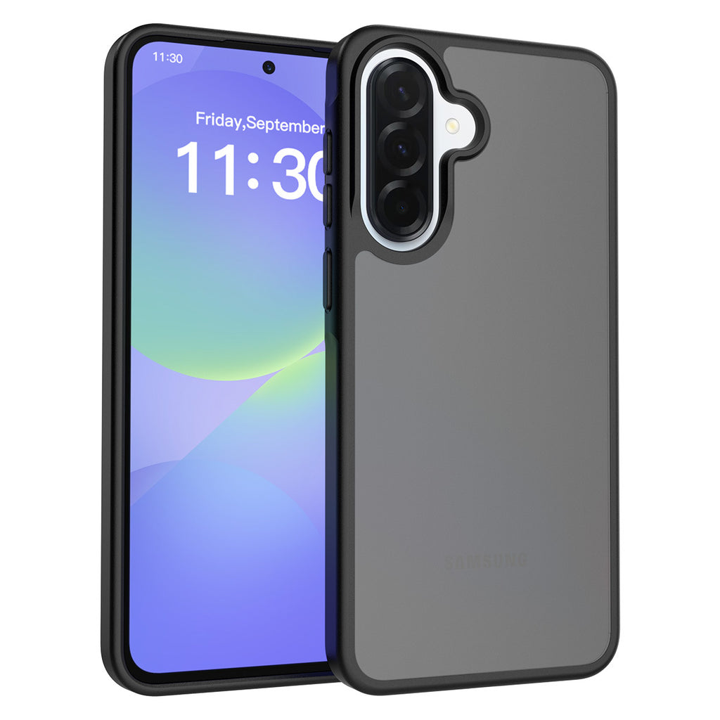 Matte Frosted Semi-Transparent Phone Case for Samsung Galaxy A37 A27 A57 A56 - Anti-Fingerprint Protective Cover with Soft TPU Edge and Hard Back