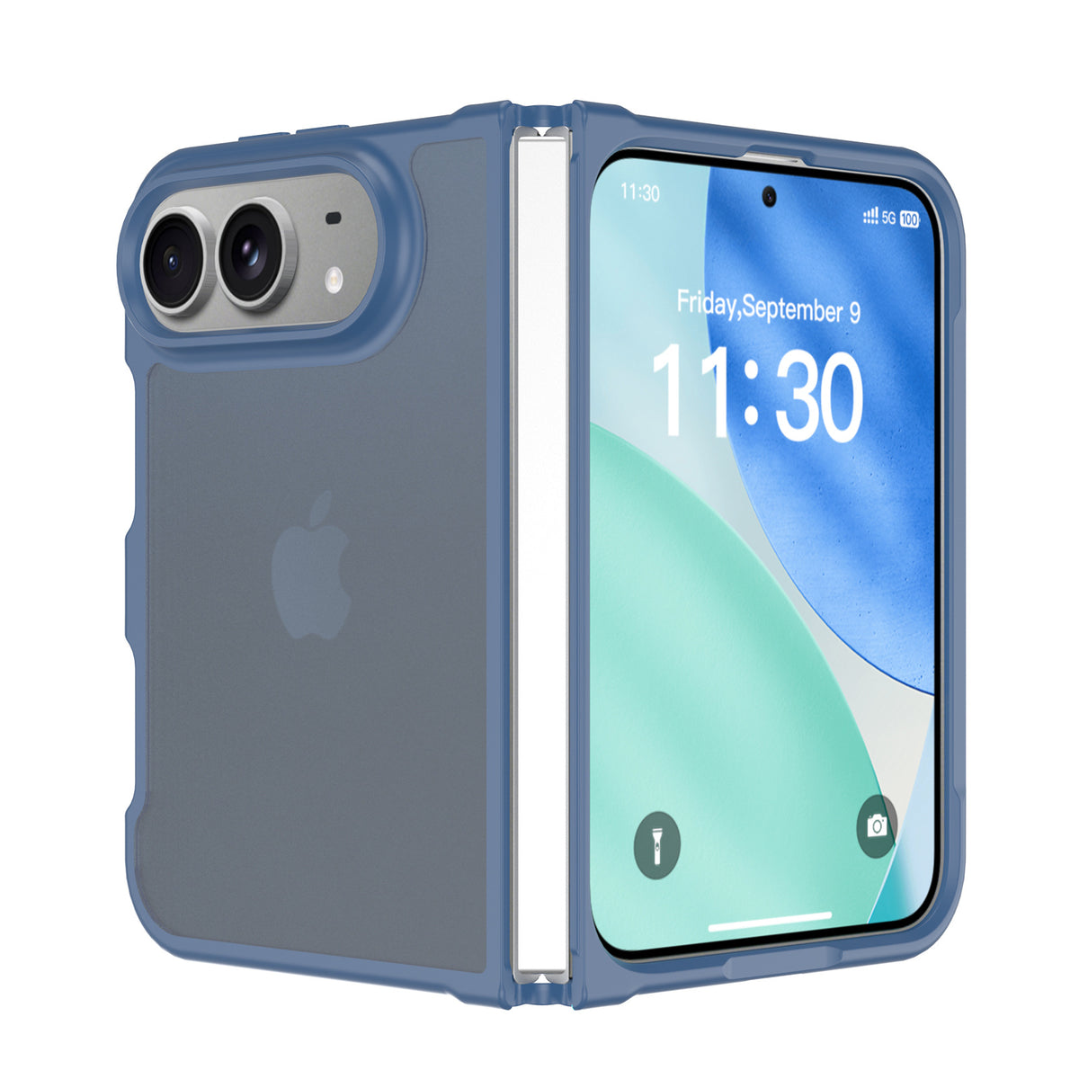 Sanfeng Matte Skin-Feel TPU Protective Case for iPhone, Semi-Transparent Anti-Fall Phone Cover