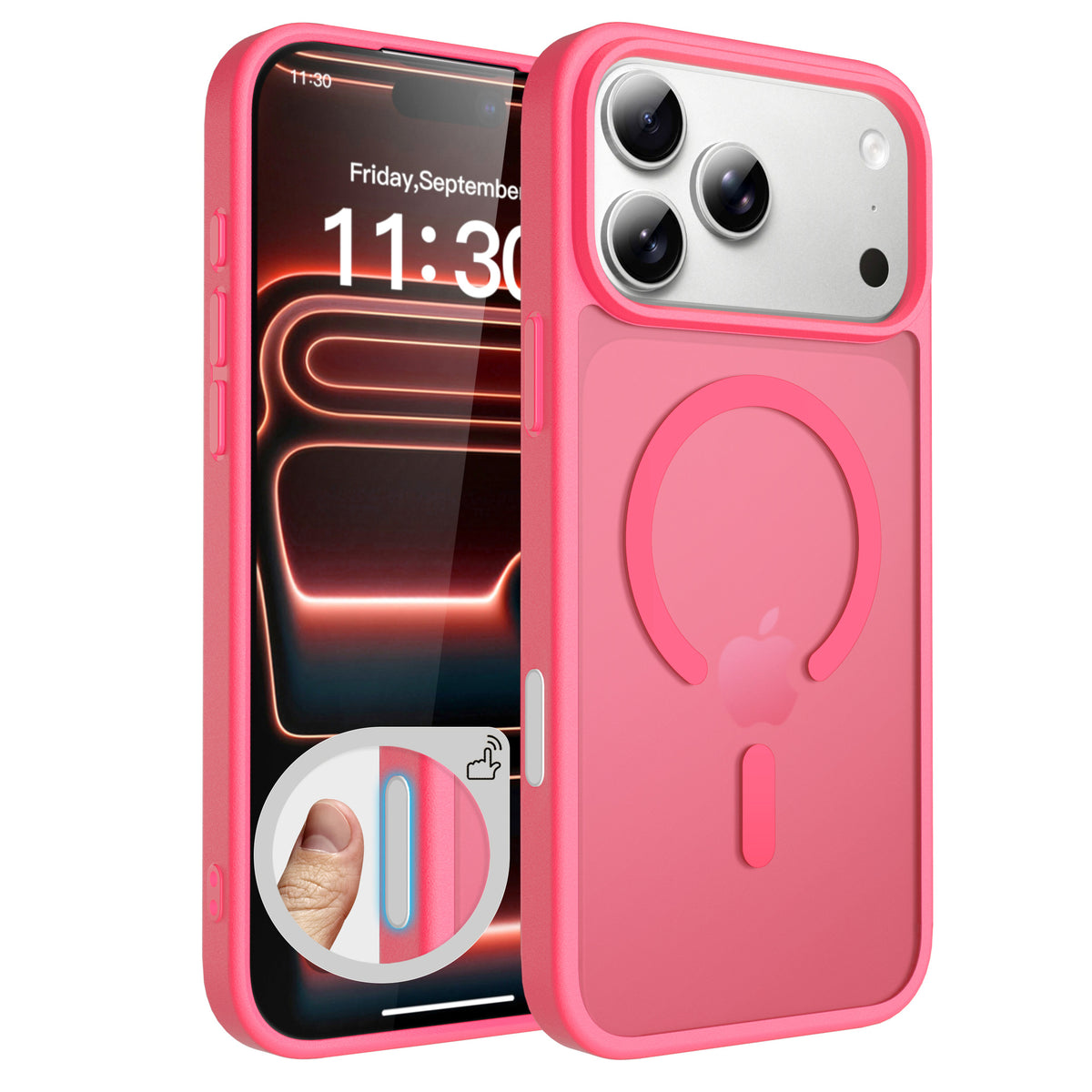 Frosted Translucent Magnetic Phone Case for iPhone 17 16 15 Series - Anti-Fall Airbag Skin-Feel Matte TPU Protective Cover