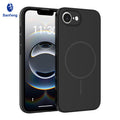 Magnetic Matte Silicone Phone Case with Lanyard Hole, Full-Cover Shockproof Protective Cover Compatible with iPhone 16 / 17 Series