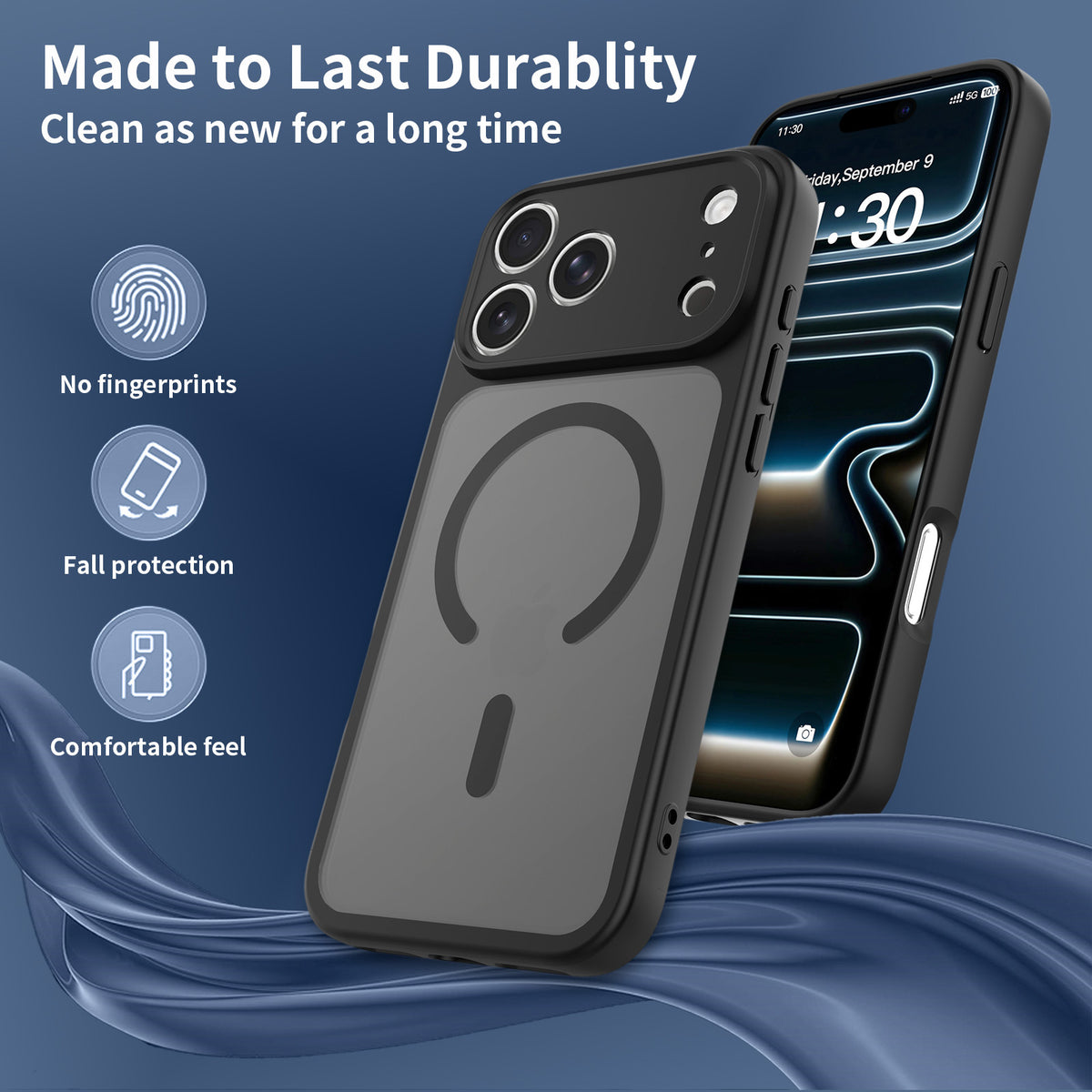 Magnetic Matte TPU Phone Case Compatible with iPhone 17 Air, Skin-Feel Anti-Fingerprint Semi-Transparent Protective Cover