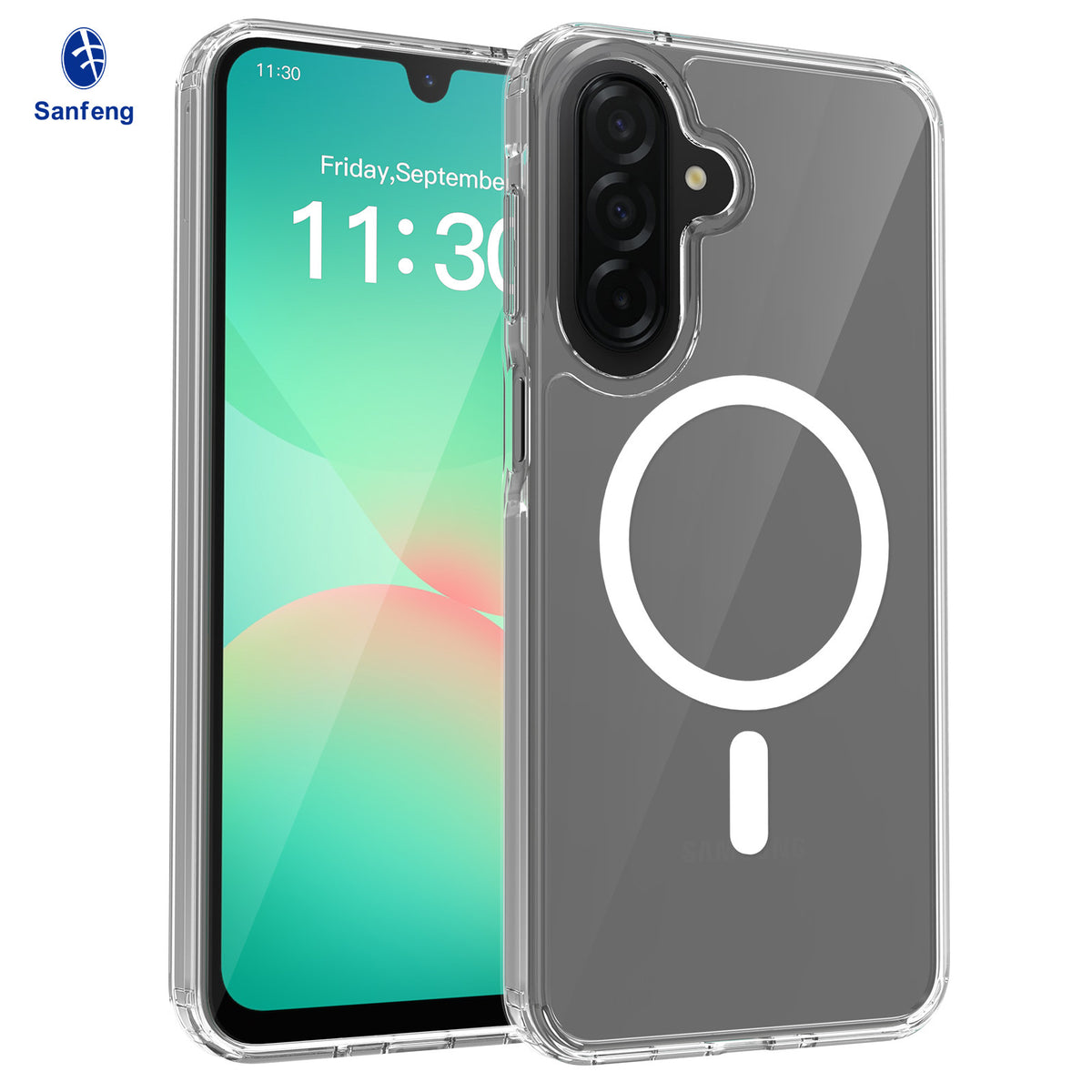 Clear Magnetic Shockproof Phone Case for Samsung Galaxy A Series, Anti-Yellowing Slim TPU Protective Cover