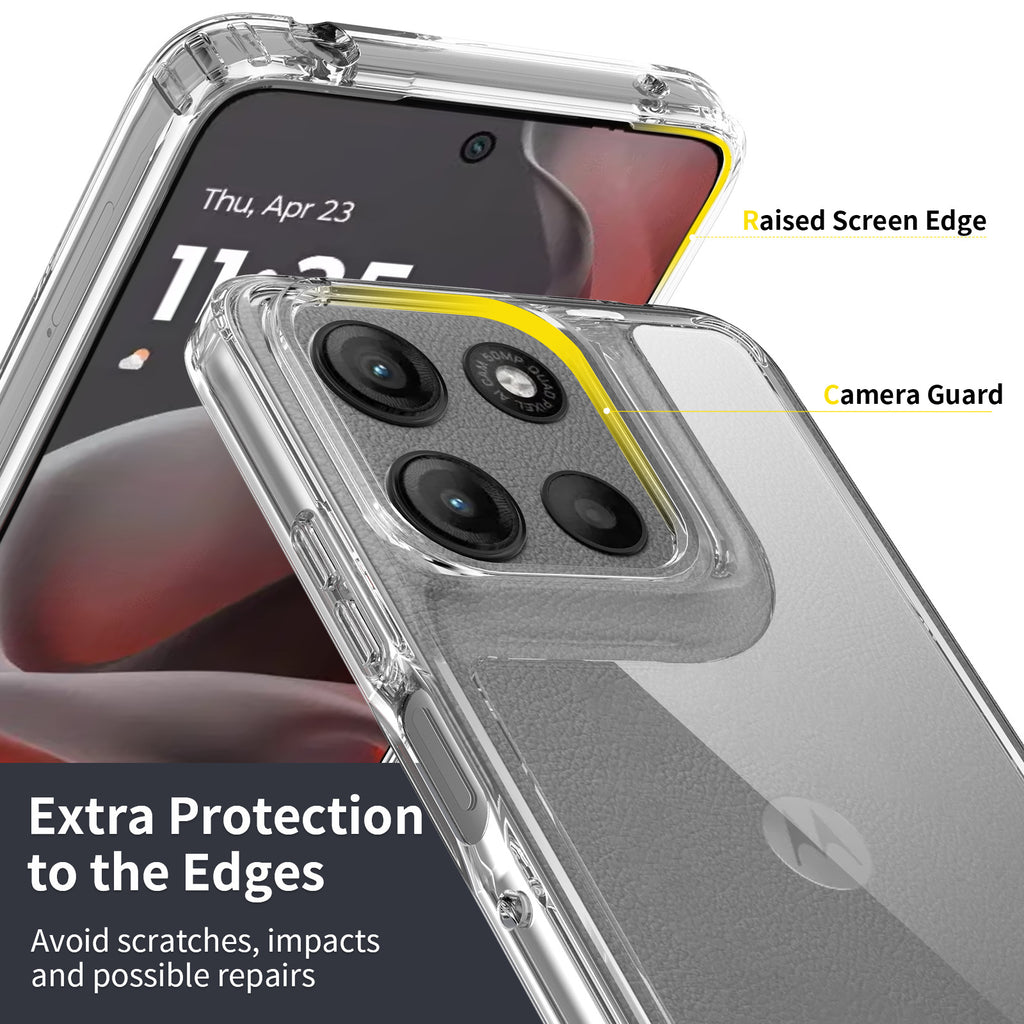 Anti-Scratch Clear TPU Phone Case Compatible with Motorola Moto G 5G 2025 / G56 / 60 Fusion, Transparent Shockproof Protective Cover