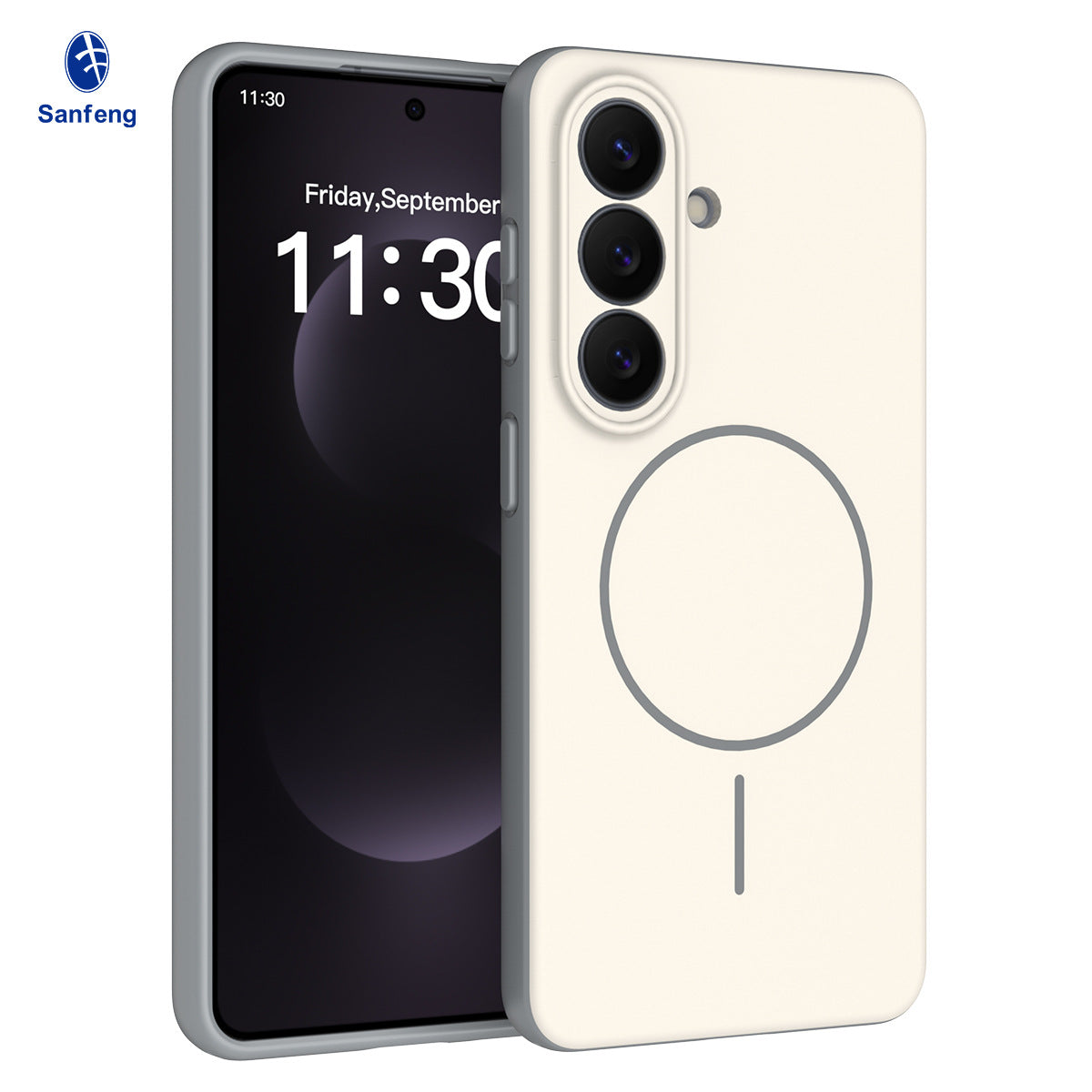 Matte Magnetic Phone Case Compatible with Samsung Galaxy S26 / S26 Plus / S25, TPU Protective Cover with Lanyard Hole & Anti-Fingerprint Finish - Light Brown