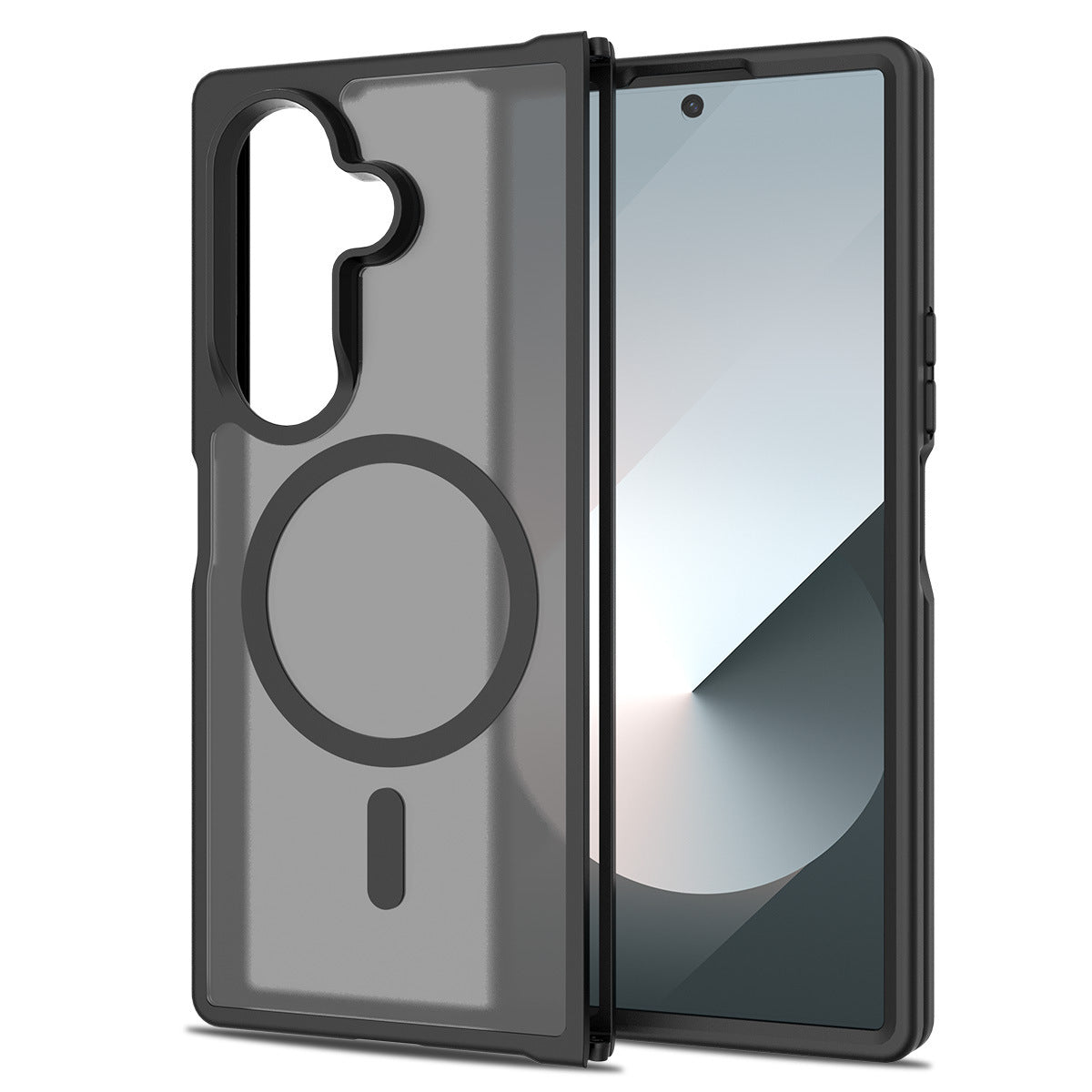Magnetic Two-in-One Folding Phone Case for Samsung Galaxy Z Fold 7 & Z Fold 6, Matte Skin-Feel TPU Anti-Fall Cover