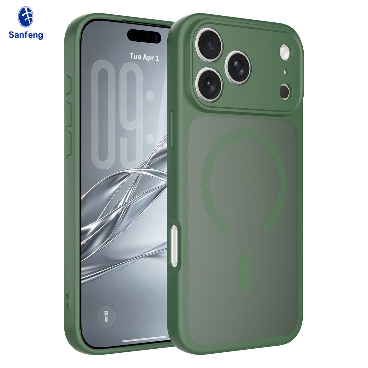 Magnetic Shockproof TPU Phone Case with Skin-Like Texture and Full Lens Protection for iPhone