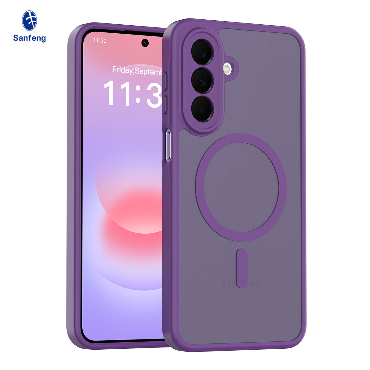 Matte Magnetic Phone Case for Samsung Galaxy Series, Skin-Feel PC+TPU Shockproof Anti-Drop Protective Cover