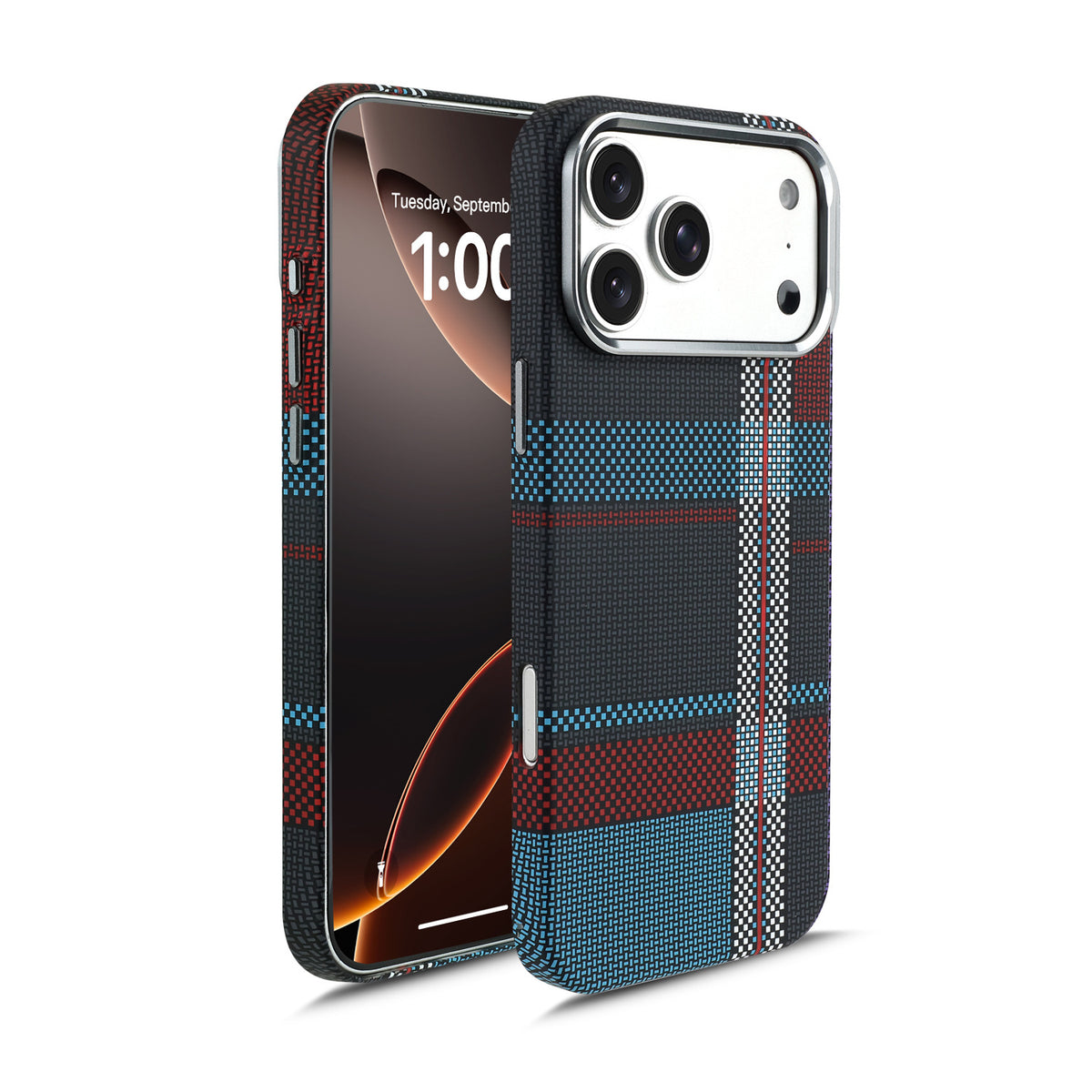 Magnetic Carbon Fiber Texture Phone Case with Metal Frame for iPhone 18 17 16 15 14 13 Pro Max Shockproof Skin-Feel Protective Cover