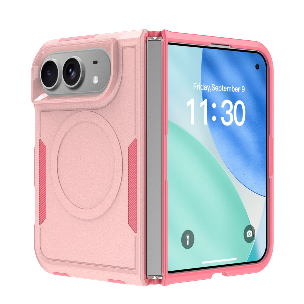 Magnetic Shockproof Protective Case Compatible with iPhone 18 Fold / Duo, Premium TPU Anti-Drop Cover for Horizontal Folding Phone