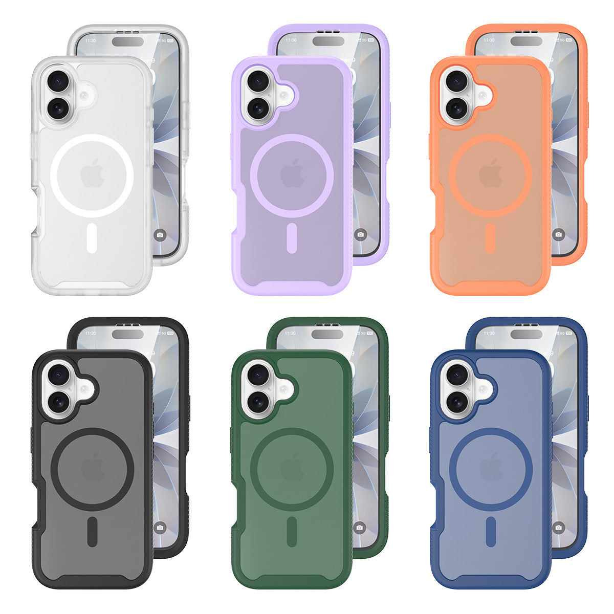 Magnetic Silicone Protective Phone Case Compatible with iPhone 17 Air, Anti-Fingerprint Anti-Drop Cover
