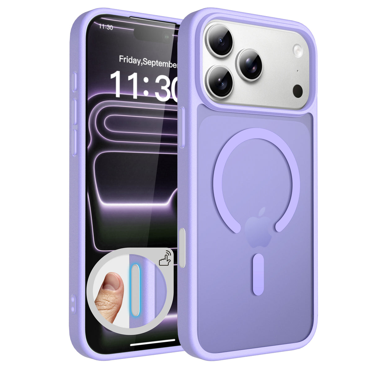 Frosted Translucent Magnetic Phone Case for iPhone 17 16 15 Series - Anti-Fall Airbag Skin-Feel Matte TPU Protective Cover