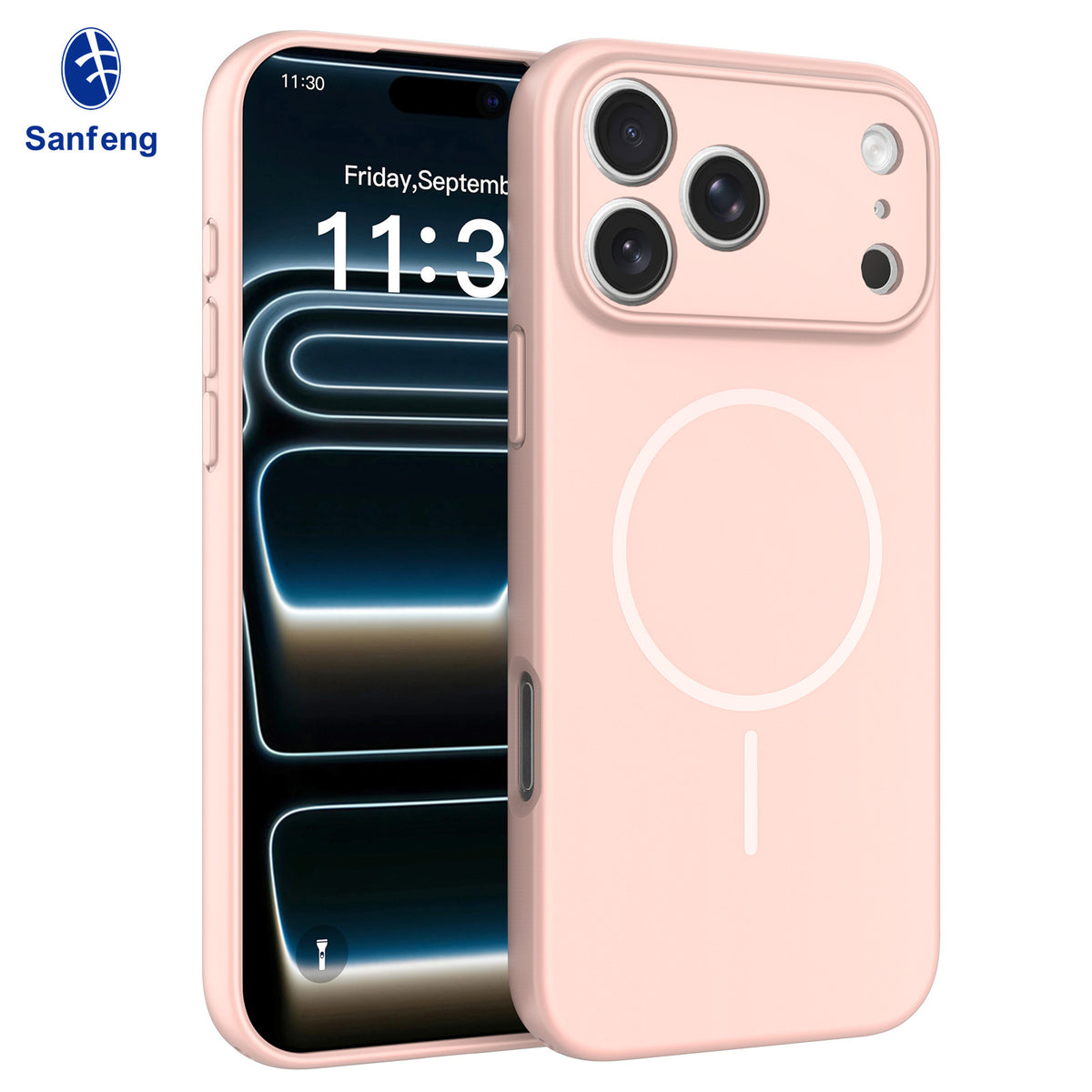Matte Magnetic Full-Cover Silicone Protective Case with Lanyard Hole for iPhone 17 / 16 / 15 Series, Shockproof Anti-Drop Cover