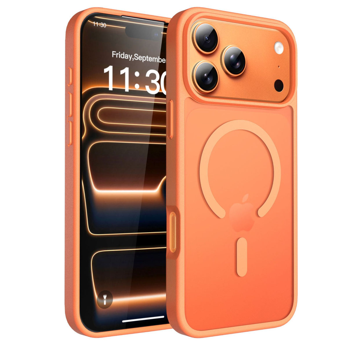 Magnetic Skin-Feel Protective Phone Case in Cherry Red - Shockproof TPU Anti-Fall Cover Compatible with iPhone 16, 17, and 18 Series