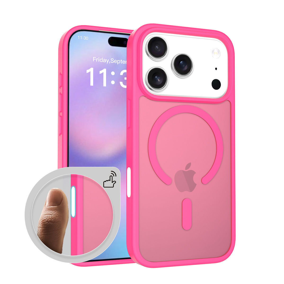 Magnetic Frosted Translucent Case for iPhone 16 & 17 Series, Shockproof Anti-Fall Protective Cover with Camera Button Support