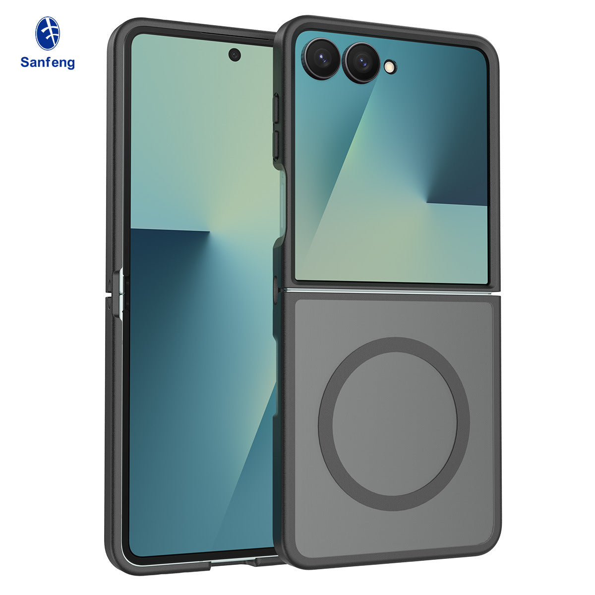 Magnetic Matte Case for Samsung Galaxy Z Flip7 and Z Flip6, Translucent TPU Anti-Fingerprint Folding Phone Cover