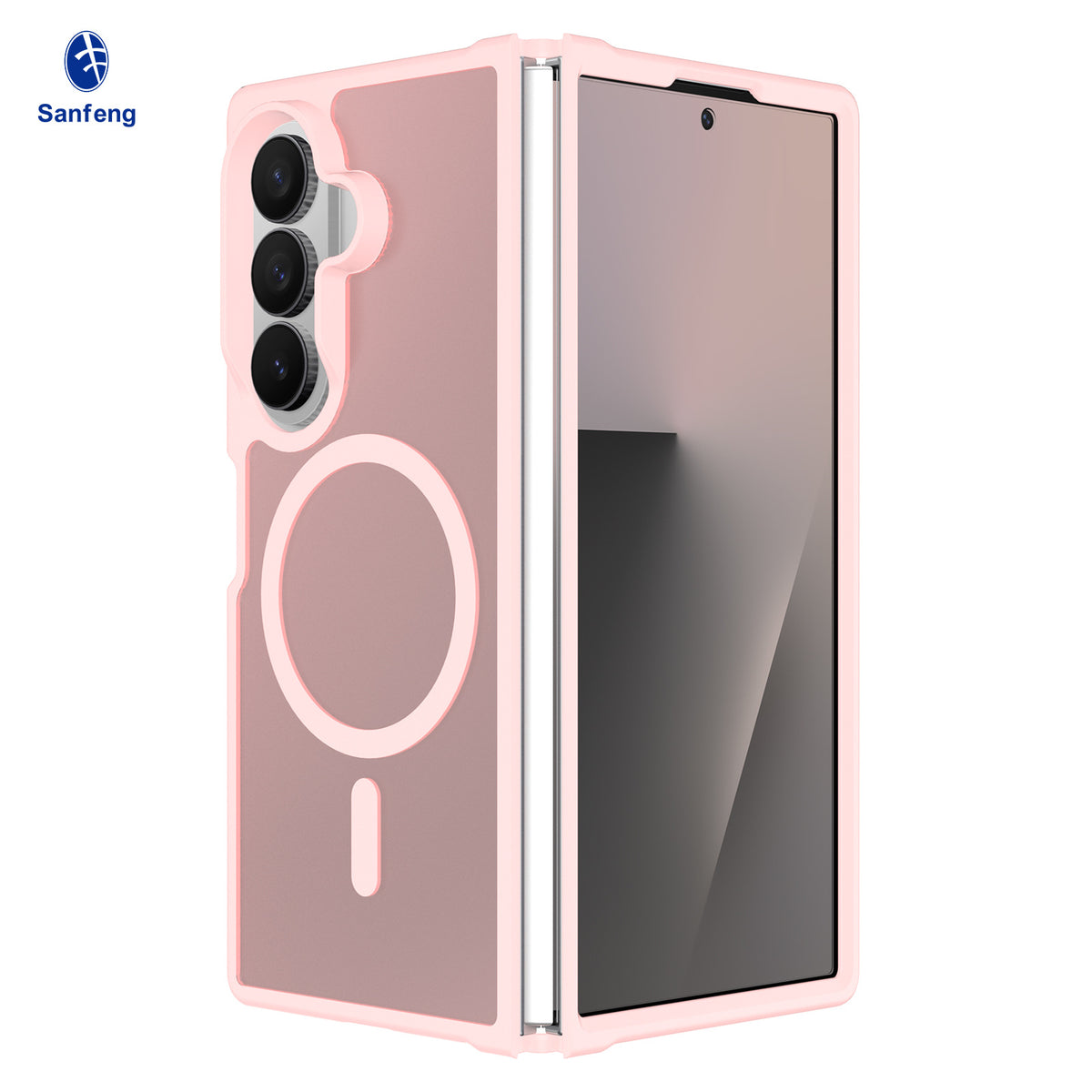 Magnetic Folding Phone Case for Samsung Galaxy Z Fold 7 / Z Fold 8, Skin-Feel Matte TPU Anti-Drop Protective Cover