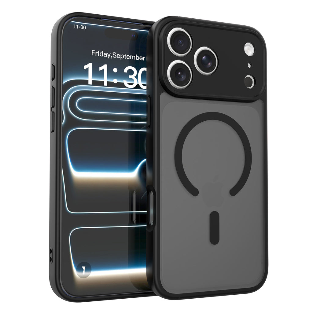 Magnetic Skin-Feel TPU Phone Case for iPhone 17 Pro Max, 16 Pro Max and 15 Pro, Slim Anti-Fingerprint Protective Cover