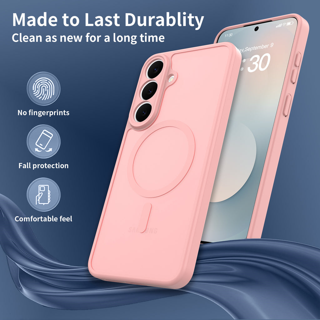 Magnetic Matte Translucent Phone Case for Samsung Galaxy S25 S24 Ultra Plus, Skin-Feel Anti-Drop Silicone Protective Cover