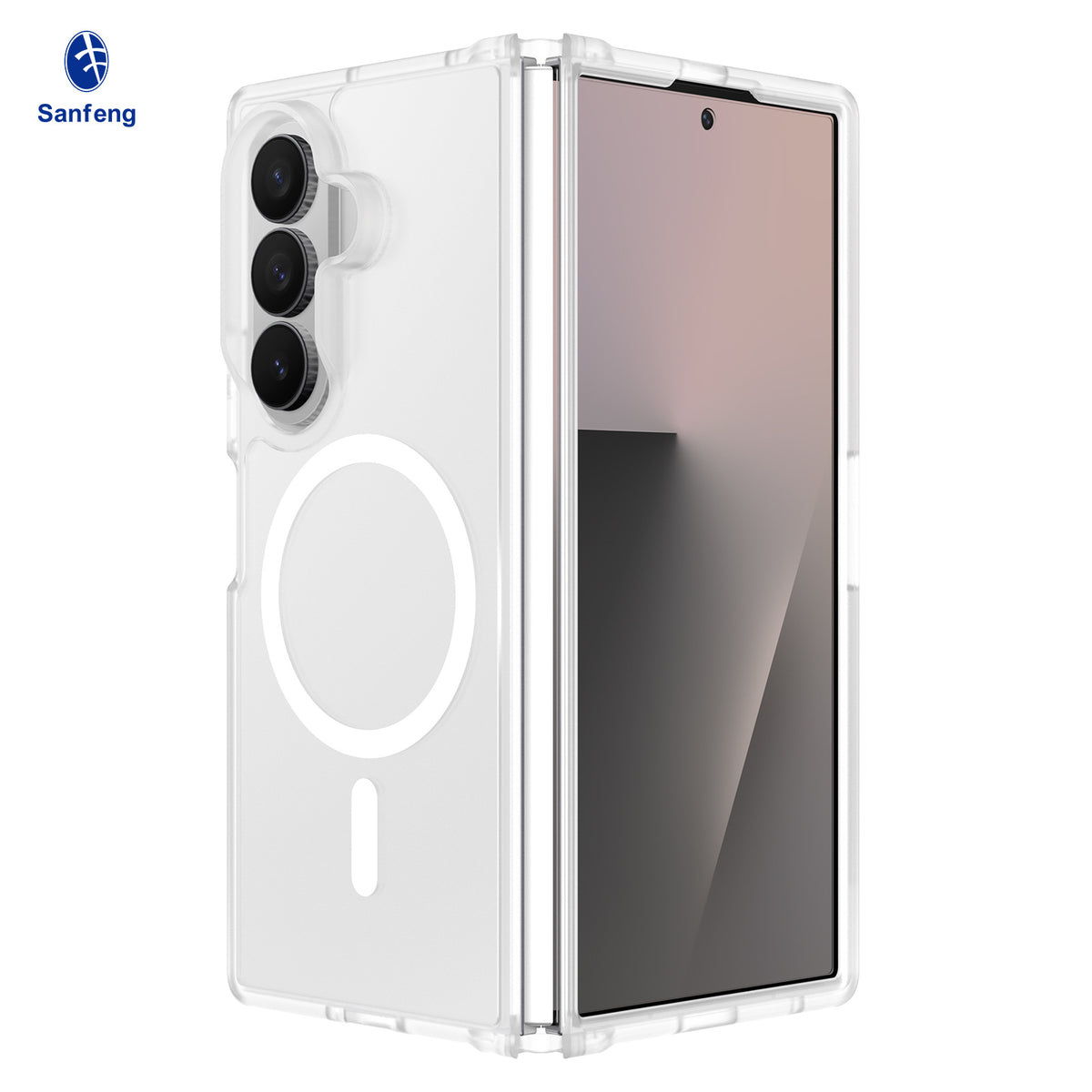 Magnetic Folding Phone Case for Samsung Galaxy Z Fold 7 / Z Fold 8, Skin-Feel Matte TPU Anti-Drop Protective Cover