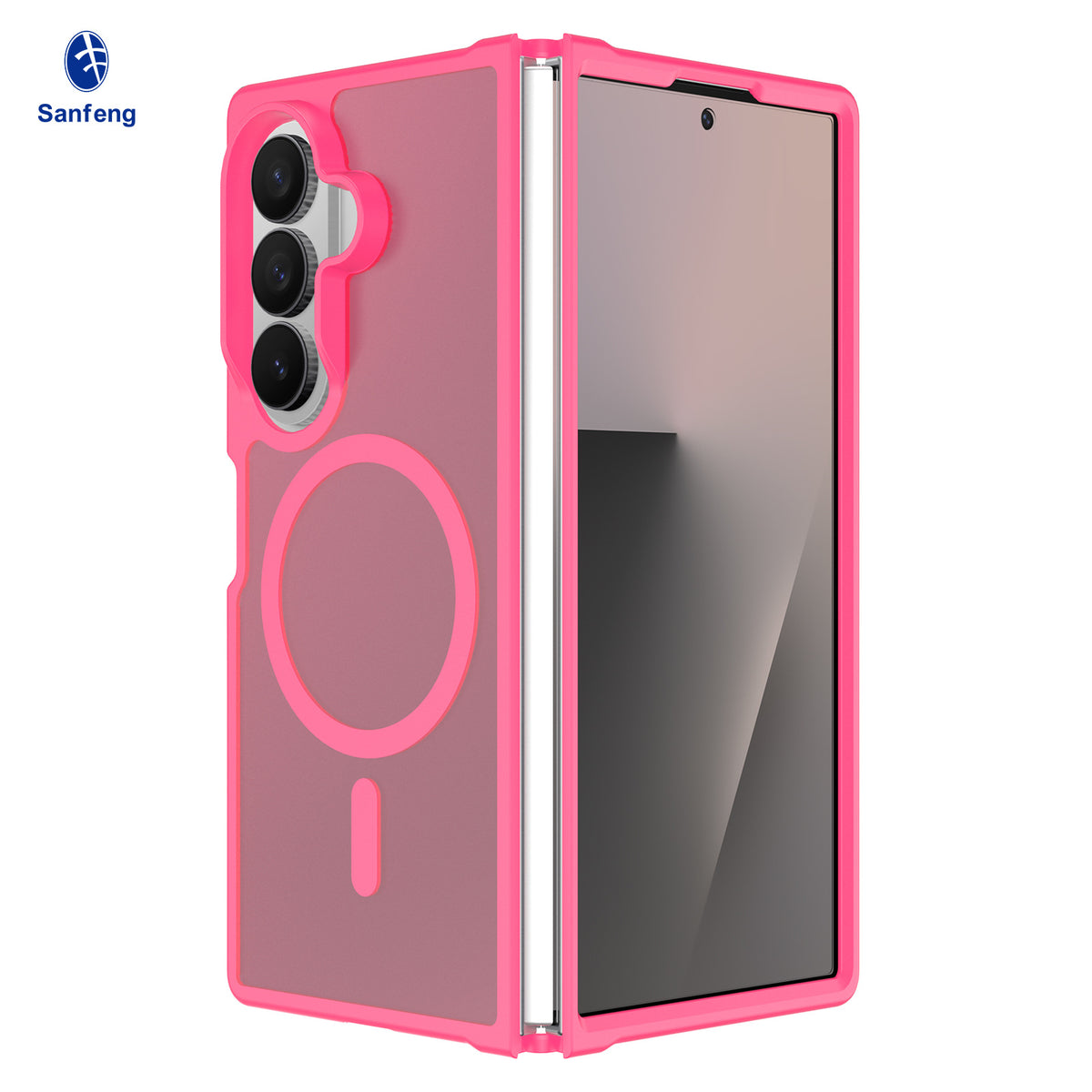 Magnetic Folding Phone Case for Samsung Galaxy Z Fold 7 / Z Fold 8, Skin-Feel Matte TPU Anti-Drop Protective Cover
