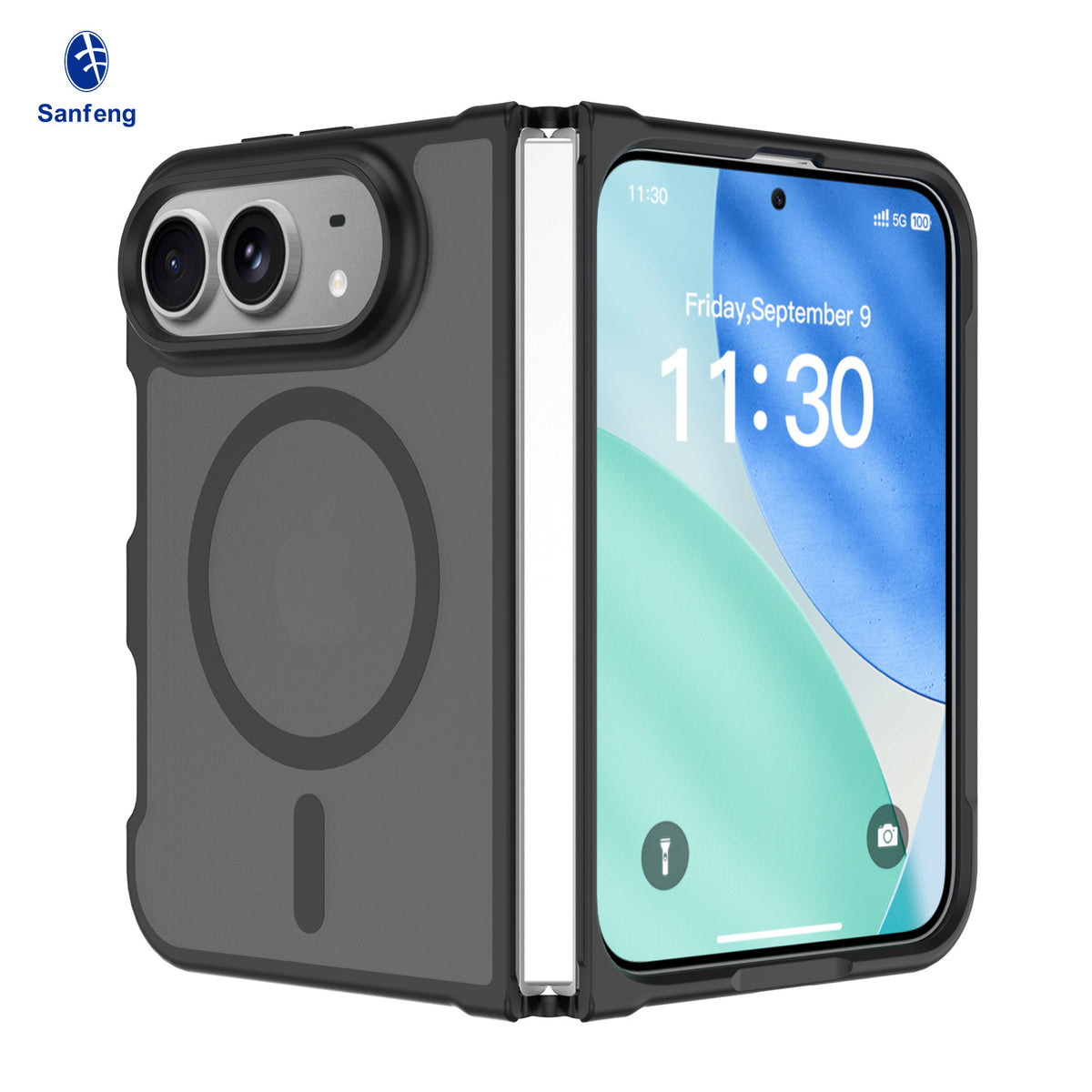 Magnetic Translucent TPU Protective Case Compatible with iPhone 18 Duo Fold, 2mm Anti-Drop Skin-Feel Cover