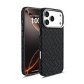 Magnetic Carbon Fiber Texture Phone Case with Metal Frame for iPhone 18 17 16 15 14 13 Pro Max Shockproof Skin-Feel Protective Cover