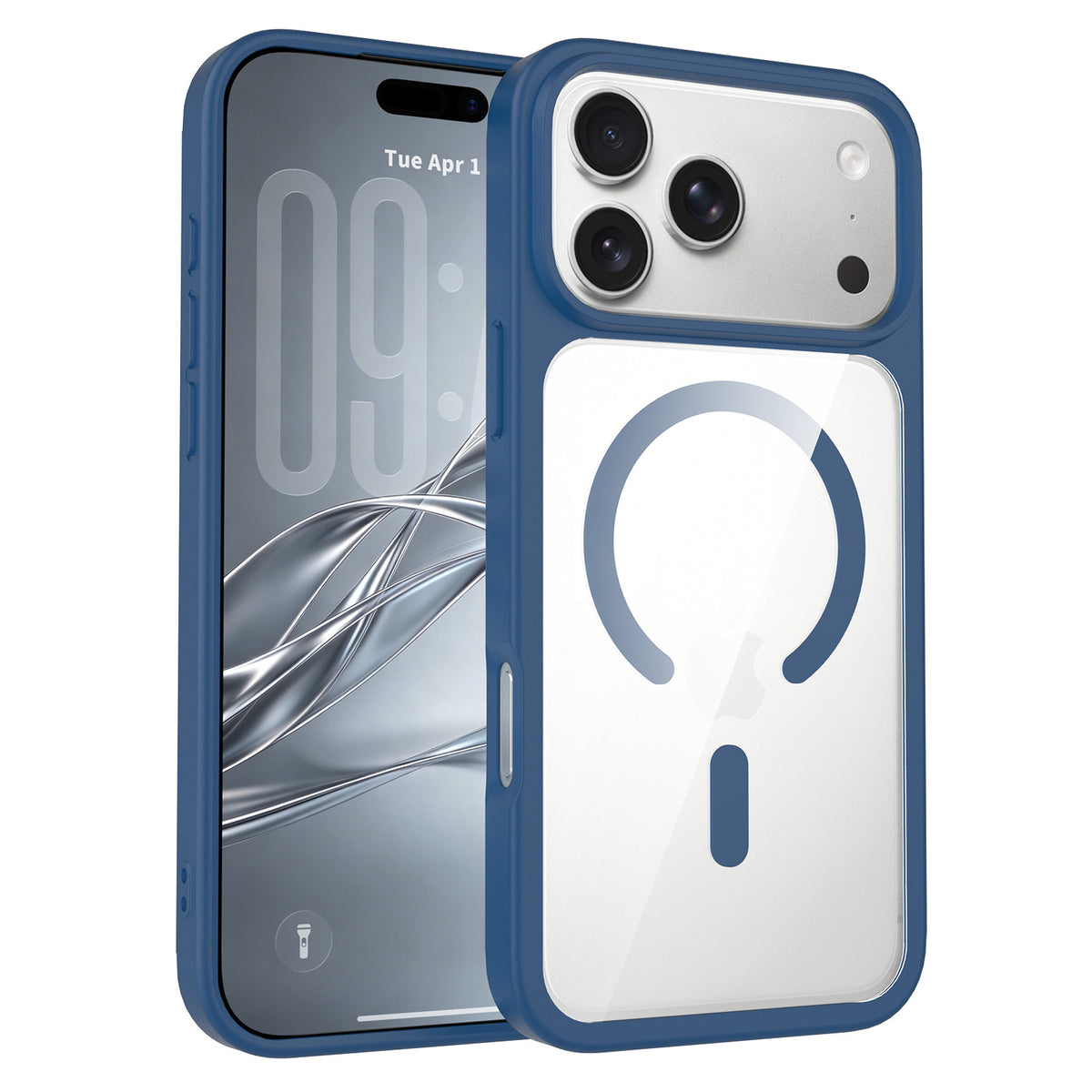 Sanfeng Skin-Feel Transparent Magnetic Phone Case, Anti-Fingerprint Shockproof Silicone Protective Cover