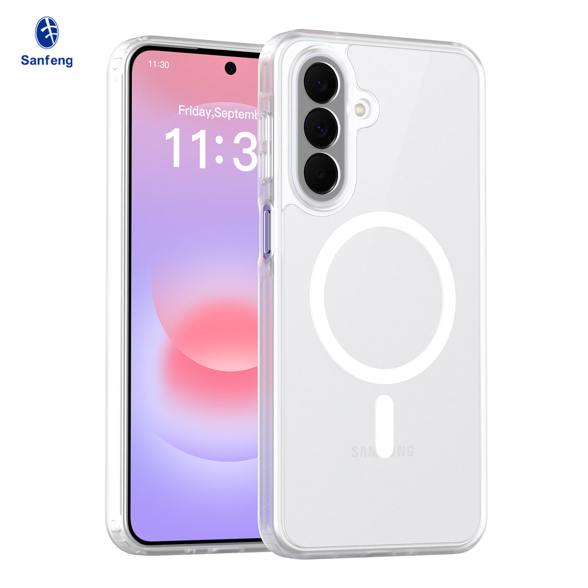 Matte Magnetic Phone Case for Samsung Galaxy Series, Skin-Feel PC+TPU Shockproof Anti-Drop Protective Cover