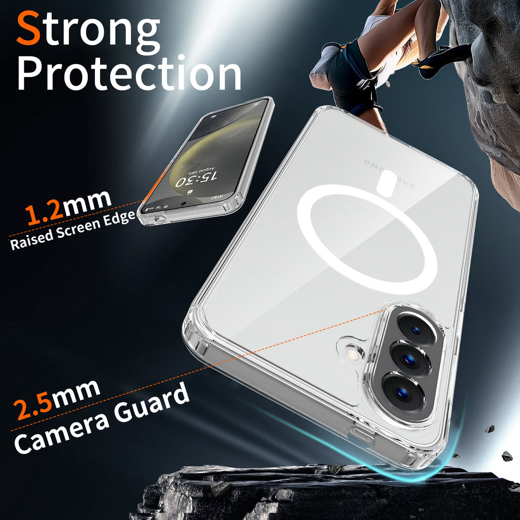 Clear Magnetic TPU Phone Case for Samsung Galaxy A56 A57 A37 A27 Anti-Drop Shockproof Protective Cover